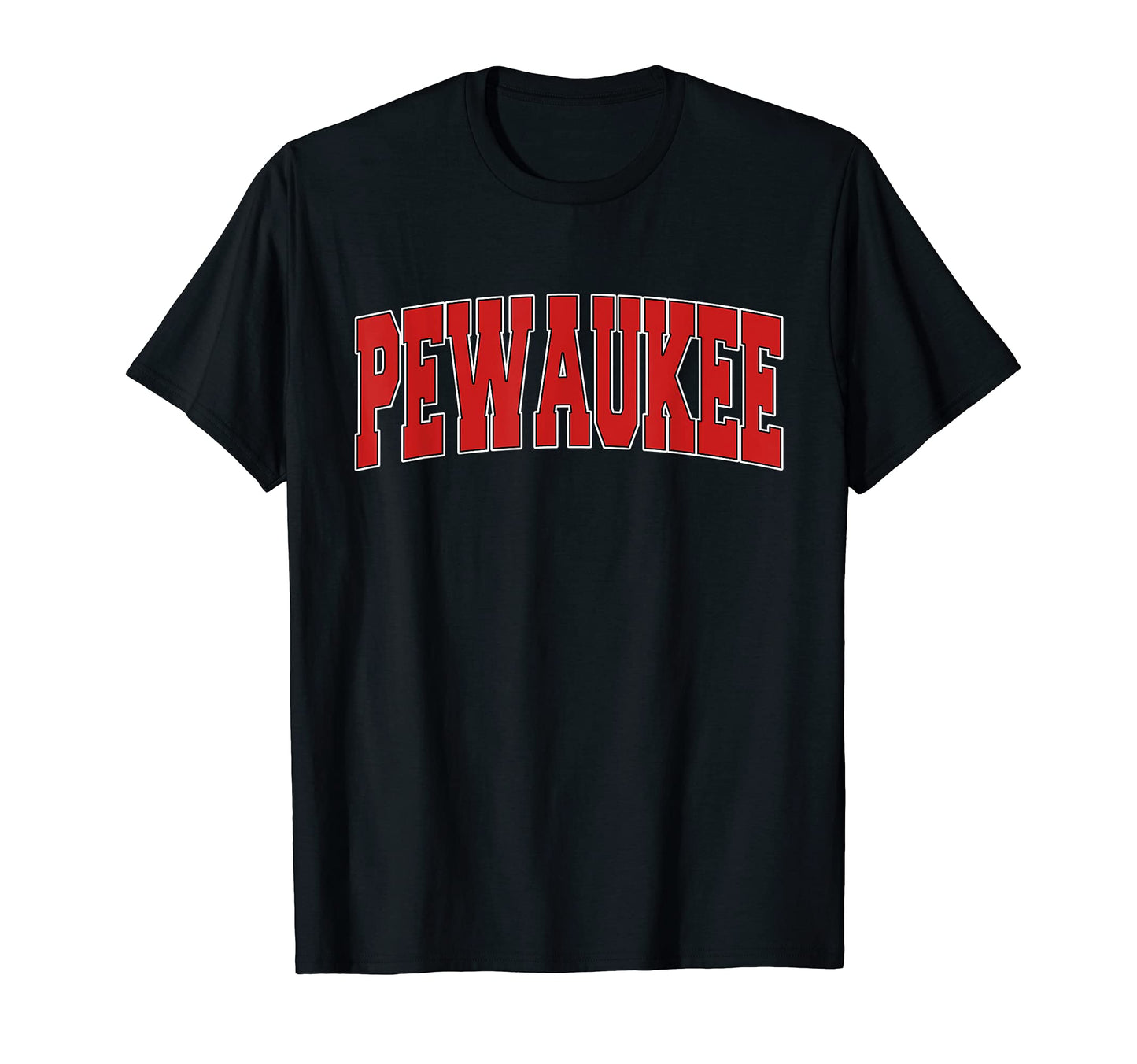 Pewaukee Wi Wisconsin Varsity Usa T-Shirt - Minimalist Print for Adults - T-Shirt, Sweatshirt, Hoodie
