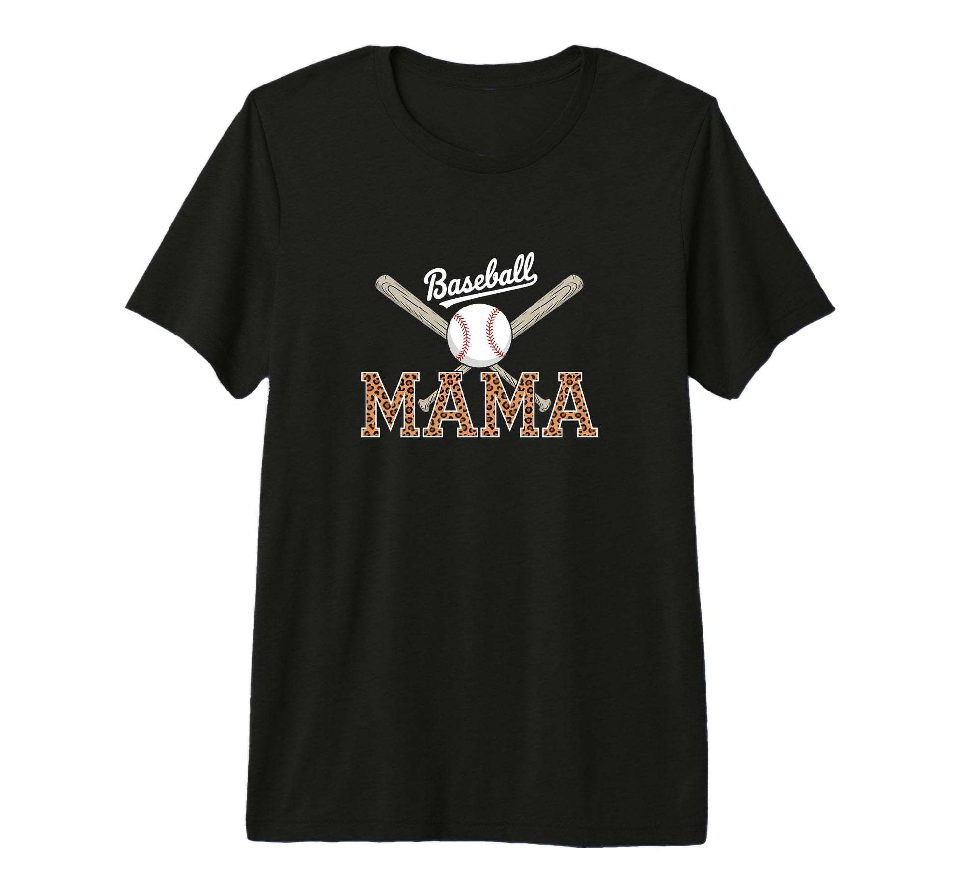 Baseball Mama Game Day Leopard Mom T-Shirt - Graphic Print Men Women - T-Shirt, Sweatshirt, Hoodie