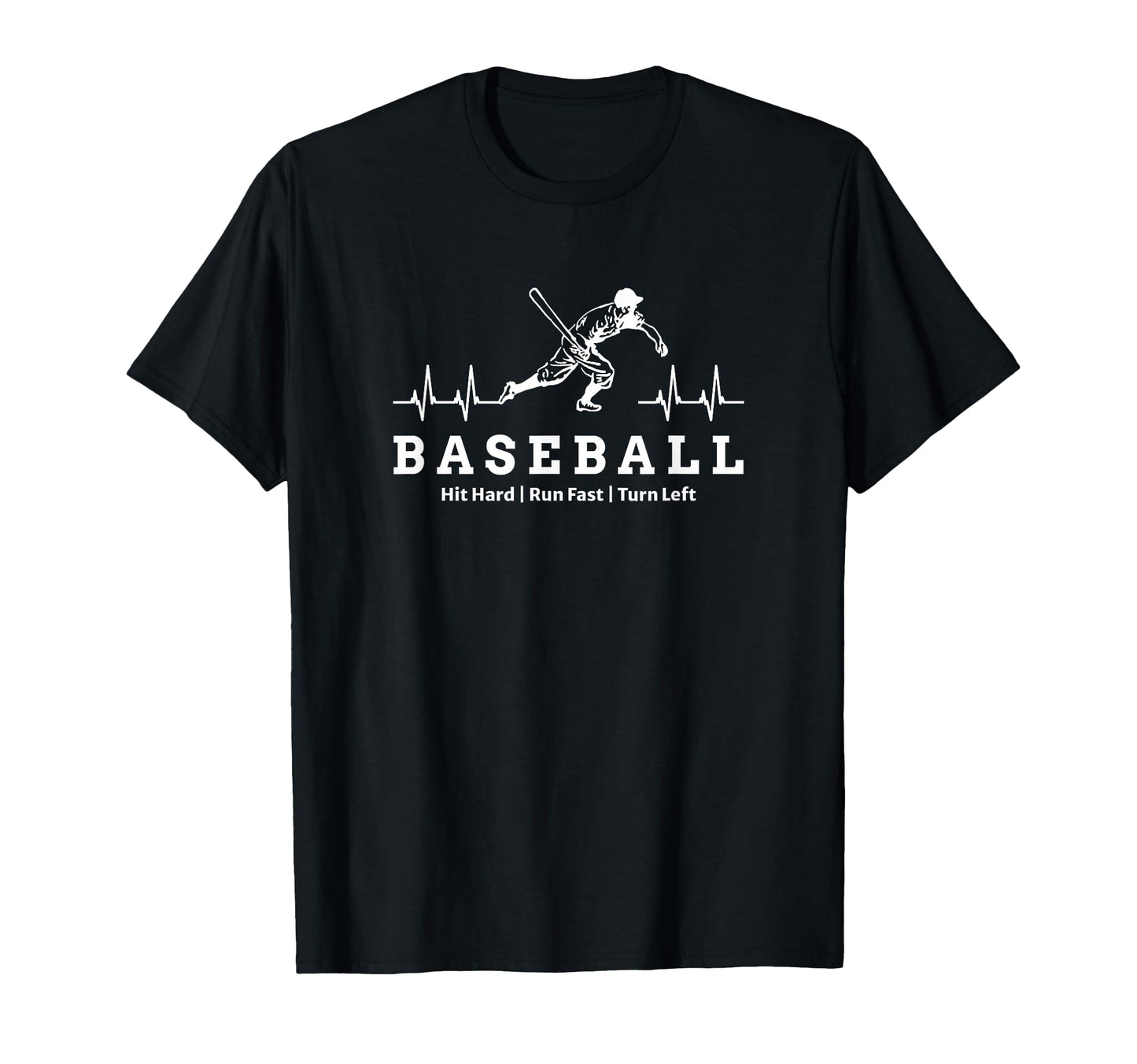Funny Baseball Heartbeat Hit Hard T-Shirt - Aesthetic Graphic Men Women - T-Shirt, Sweatshirt, Hoodie