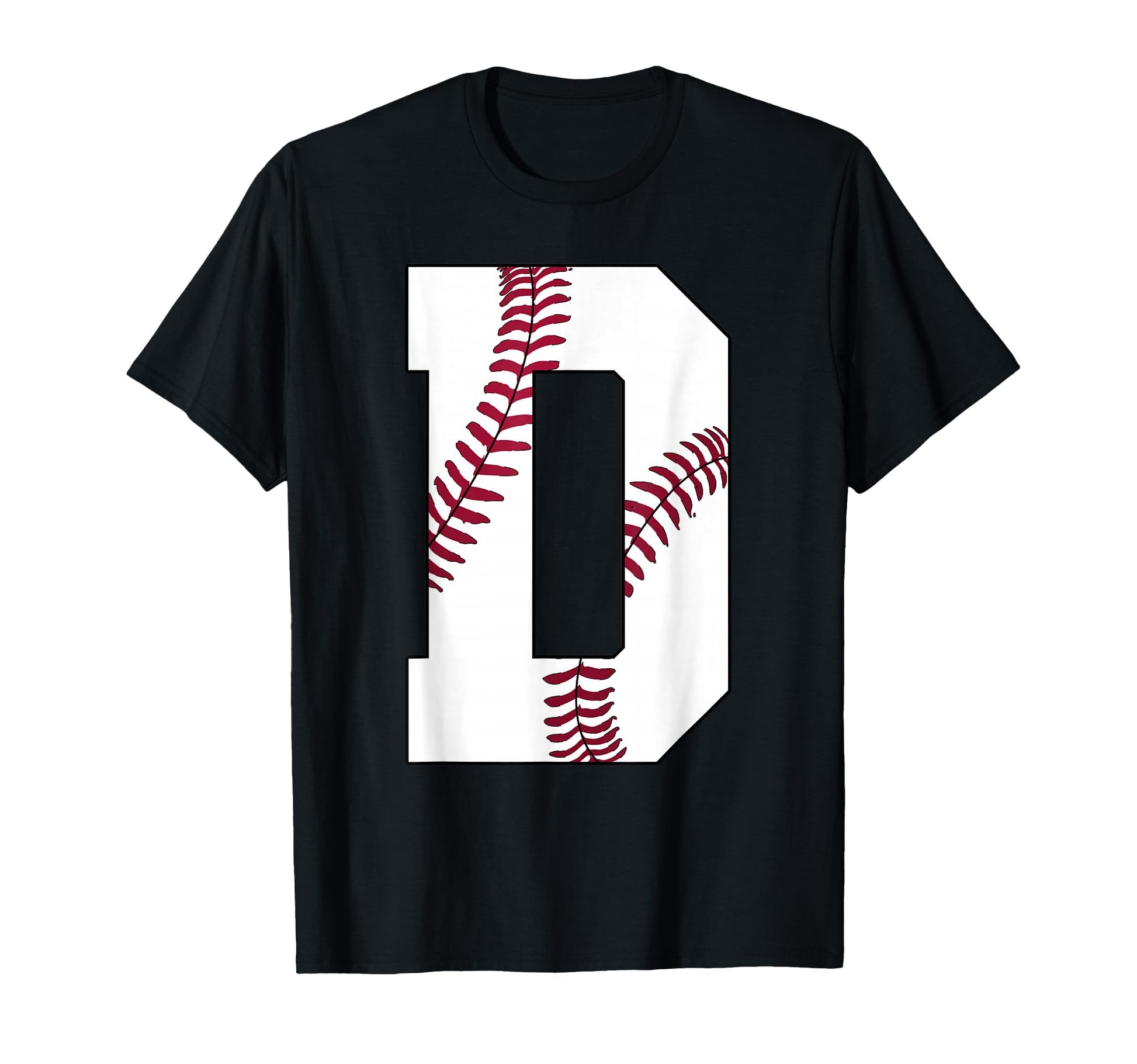 D Baseball Initial Personalized Letter T-Shirt - Minimalist Print Unisex - T-Shirt, Sweatshirt, Hoodie