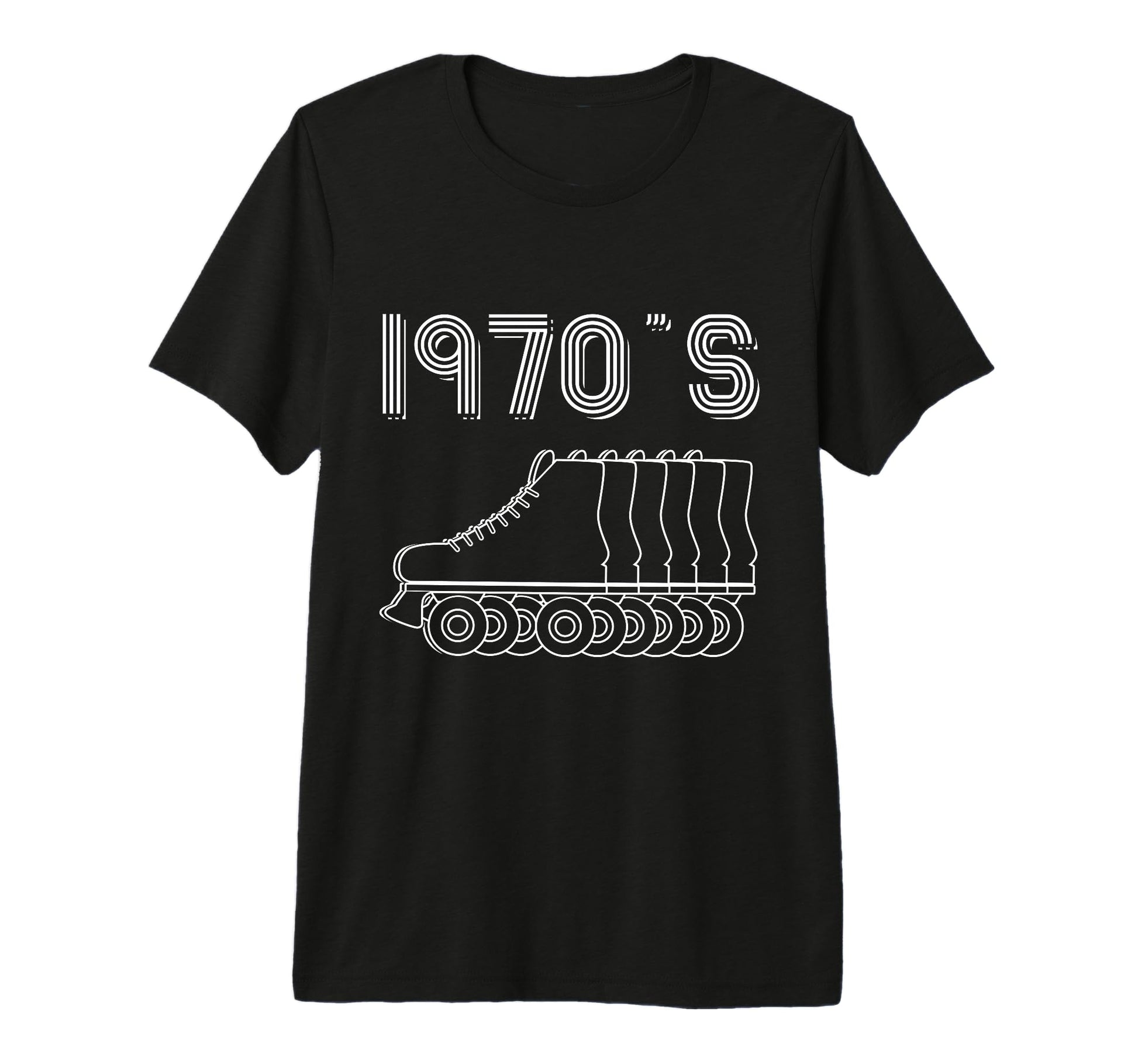 1970S Roller Skates Skating Lifestyle T-Shirt - Novelty Apparel for Adults - T-Shirt, Sweatshirt, Hoodie