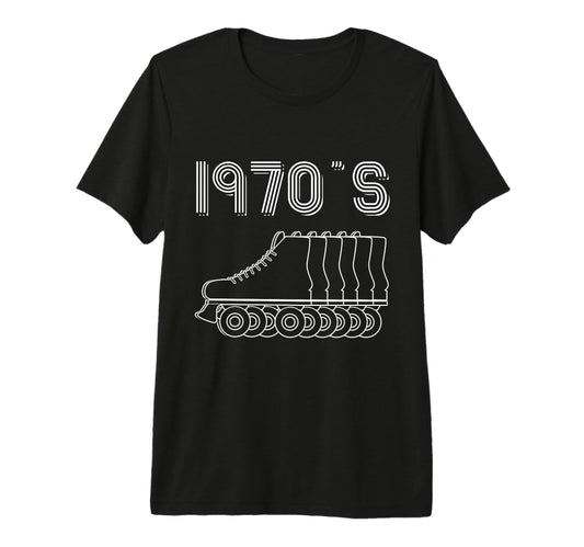 1970S Roller Skates Skating Lifestyle T-Shirt - Novelty Apparel for Adults - T-Shirt, Sweatshirt, Hoodie
