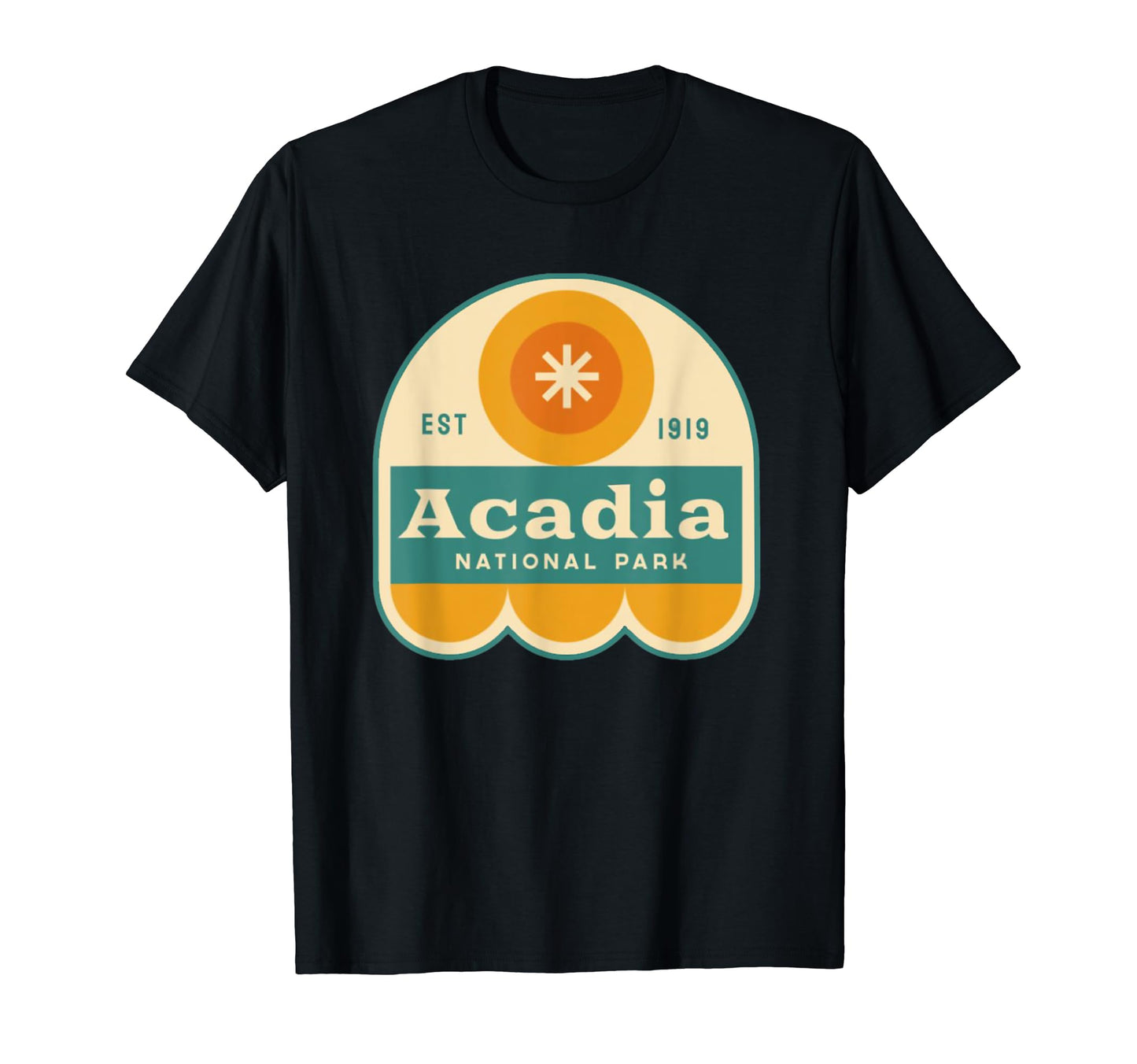 Acadia National Park Logo Badge T-Shirt - Fun Novelty Design Men Women - T-Shirt, Sweatshirt, Hoodie