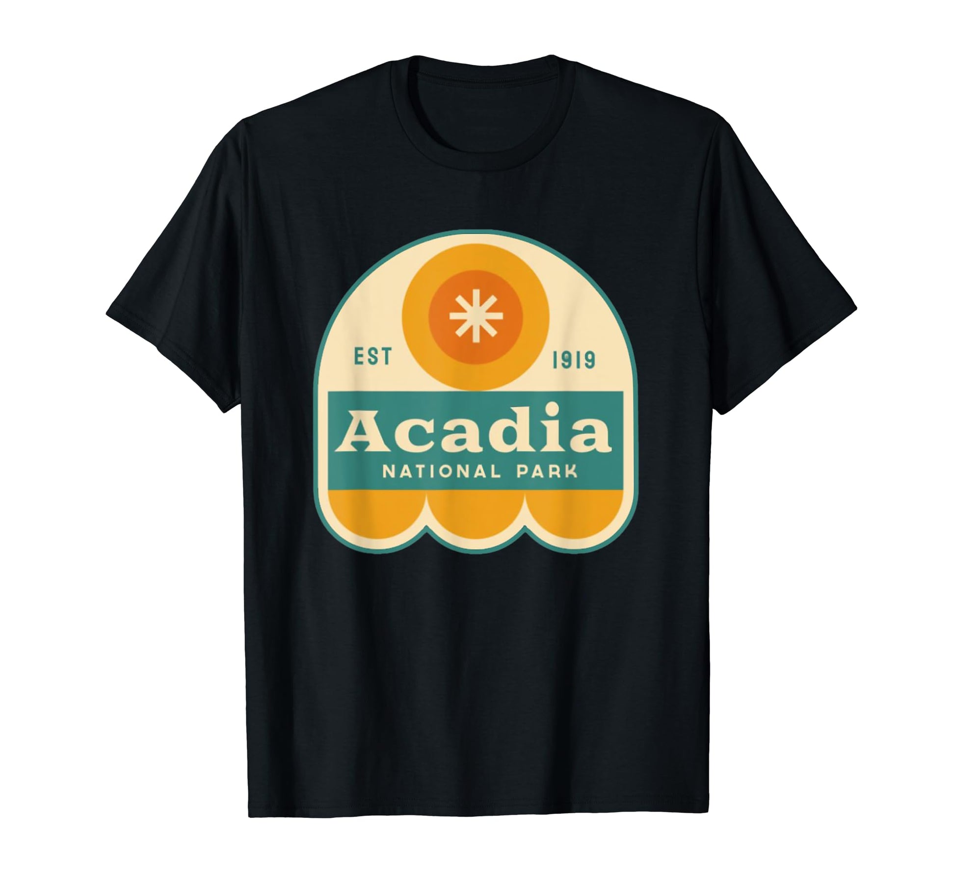 Acadia National Park Logo Badge T-Shirt - Fun Novelty Design Men Women - T-Shirt, Sweatshirt, Hoodie