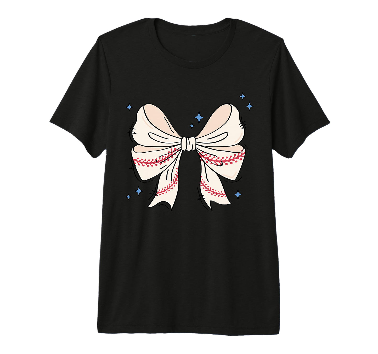 Bow Coquette Ribbon American T-Shirt - Fun Novelty Design for Adults - T-Shirt, Sweatshirt, Hoodie