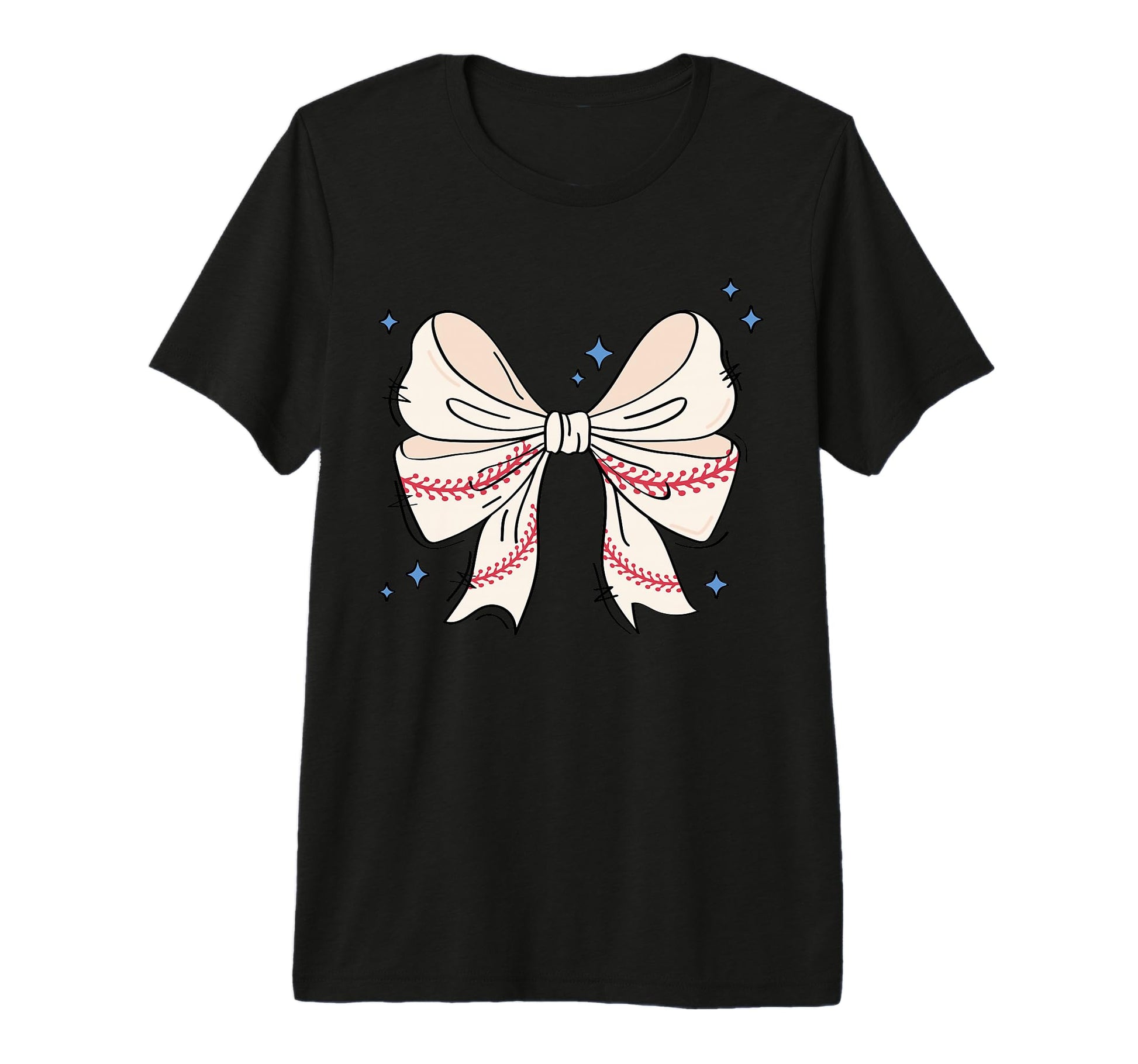 Bow Coquette Ribbon American T-Shirt - Fun Novelty Design for Adults - T-Shirt, Sweatshirt, Hoodie