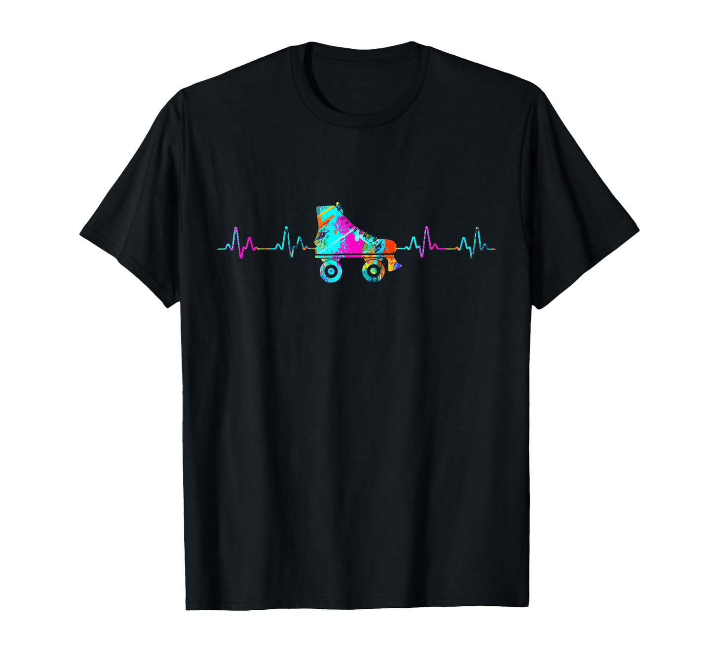 Roller Skating Skate Heartbeat T-Shirt - Custom Art Print Unisex - T-Shirt, Sweatshirt, Hoodie
