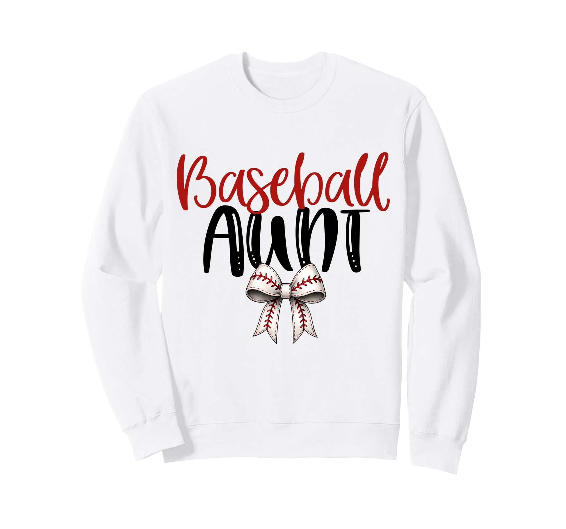 Baseball Aunt Coquette Bow Game Day Sweatshirt - Unique Graphic for Adults - T-Shirt, Sweatshirt, Hoodie