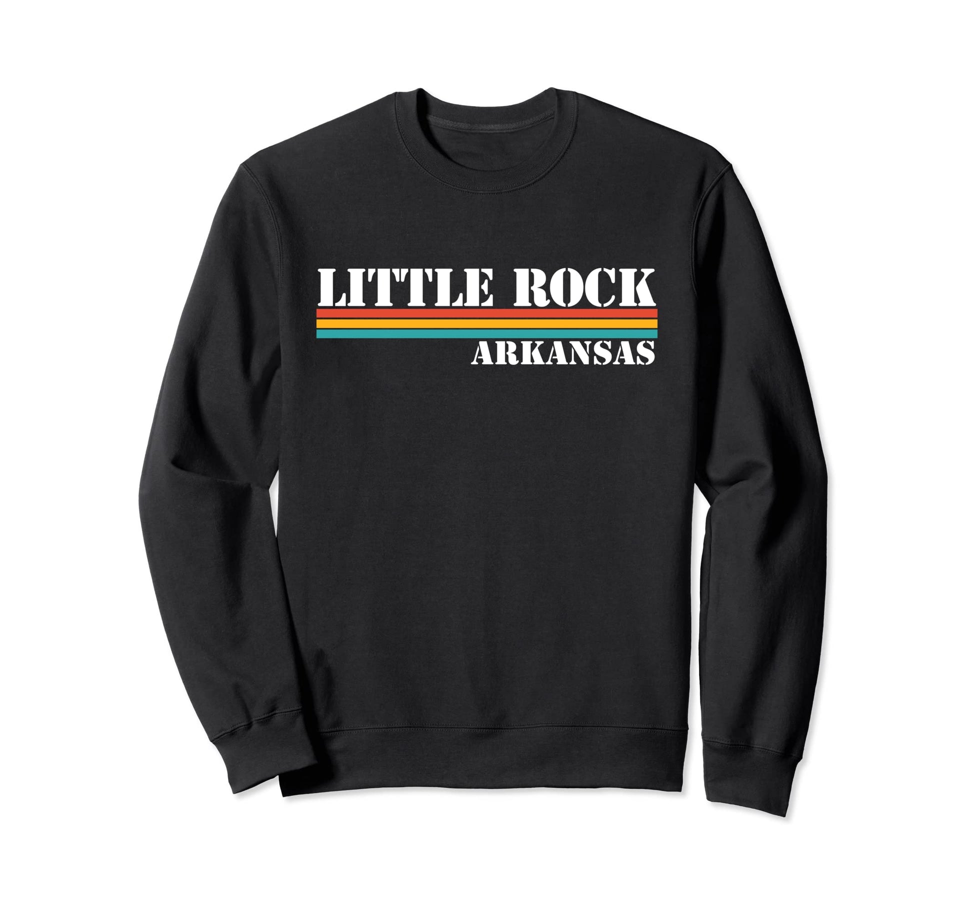 Little Rock Arkansas Stripes Sweatshirt - Unique Graphic Men Women - T-Shirt, Sweatshirt, Hoodie