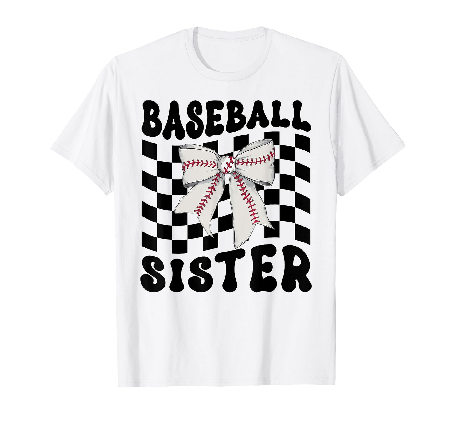 Baseball Sister Coquette Bow Funny Game T-Shirt - Trendy Graphic Men Women - T-Shirt, Sweatshirt, Hoodie