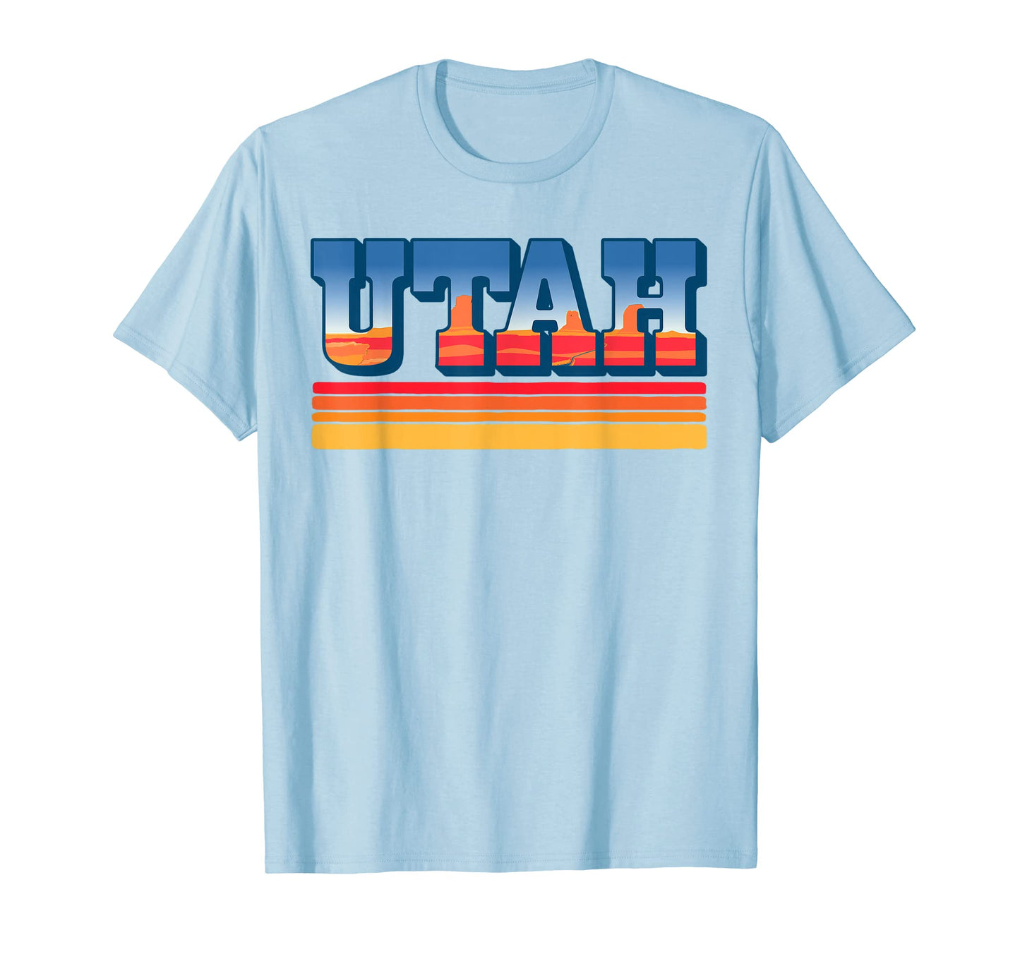 Utah Postcard Desert Scene Monument T-Shirt - Minimalist Print Unisex - T-Shirt, Sweatshirt, Hoodie