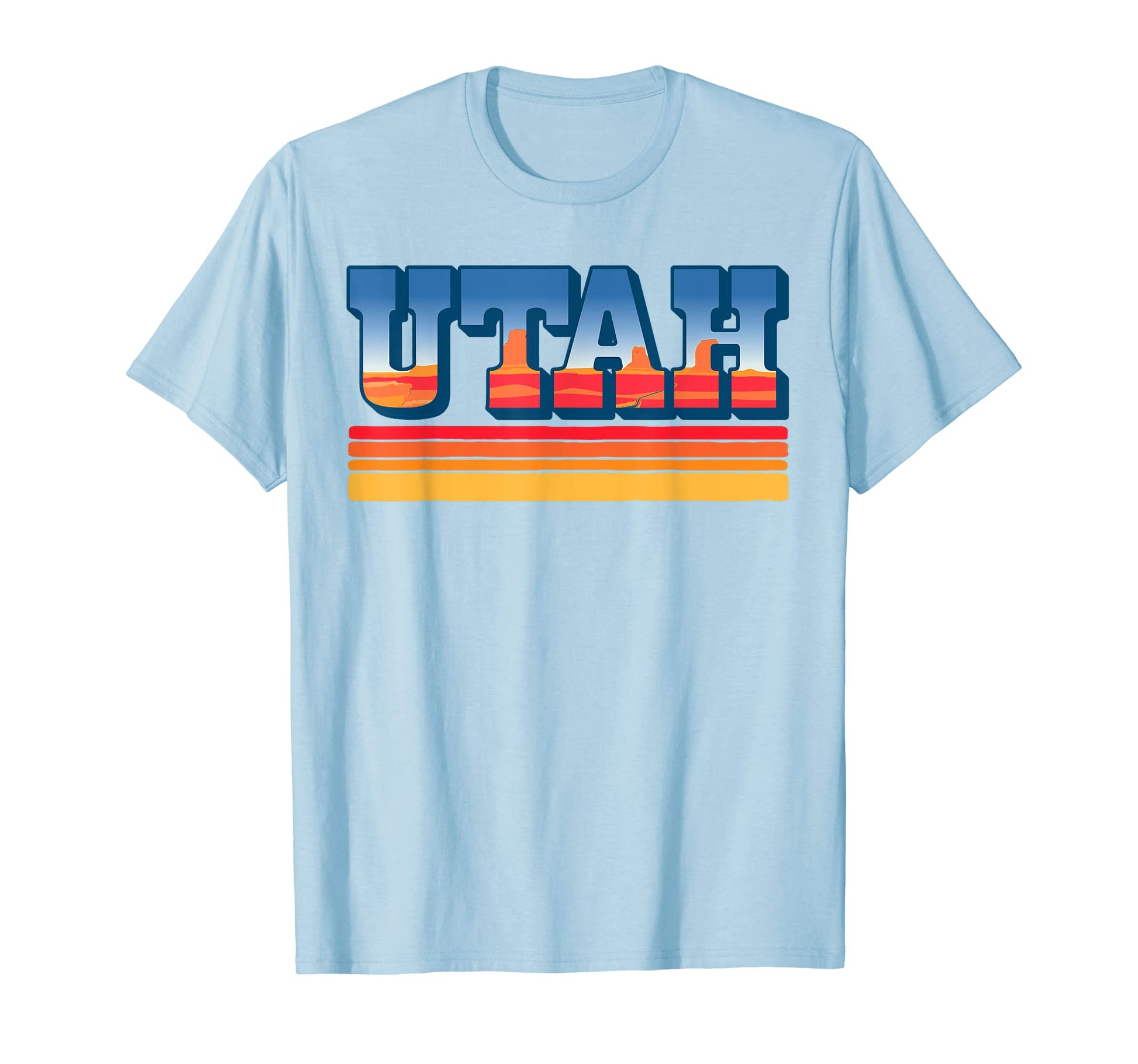 Utah Postcard Desert Scene Monument T-Shirt - Minimalist Print Unisex - T-Shirt, Sweatshirt, Hoodie