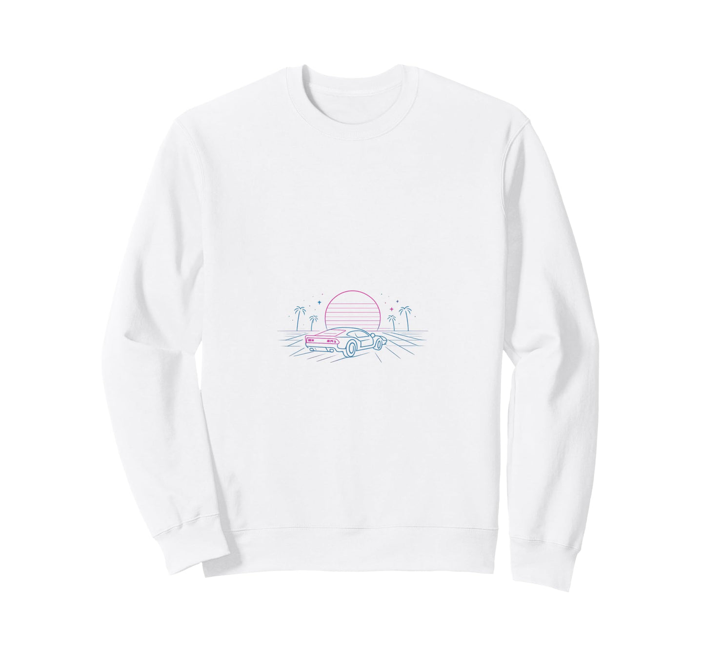 80S Synthwave Sweatshirt - Trendy Graphic for Adults - T-Shirt, Sweatshirt, Hoodie