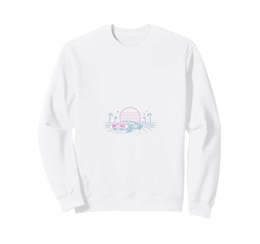 80S Synthwave Sweatshirt - Trendy Graphic for Adults - T-Shirt, Sweatshirt, Hoodie