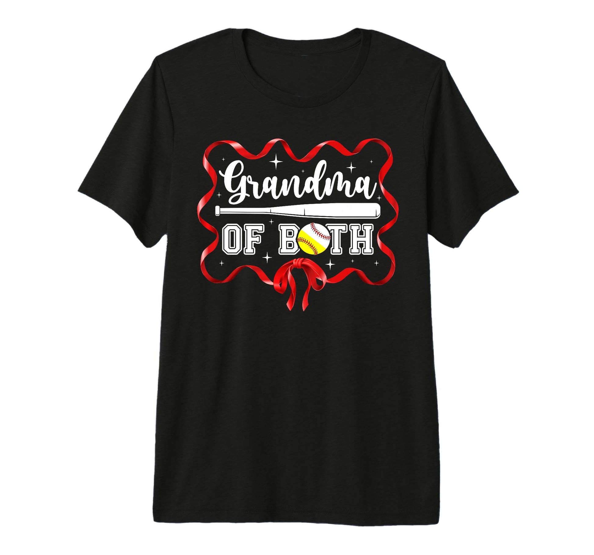 Grandma Both Coquette Baseball T-Shirt - Trendy Graphic for Adults - T-Shirt, Sweatshirt, Hoodie