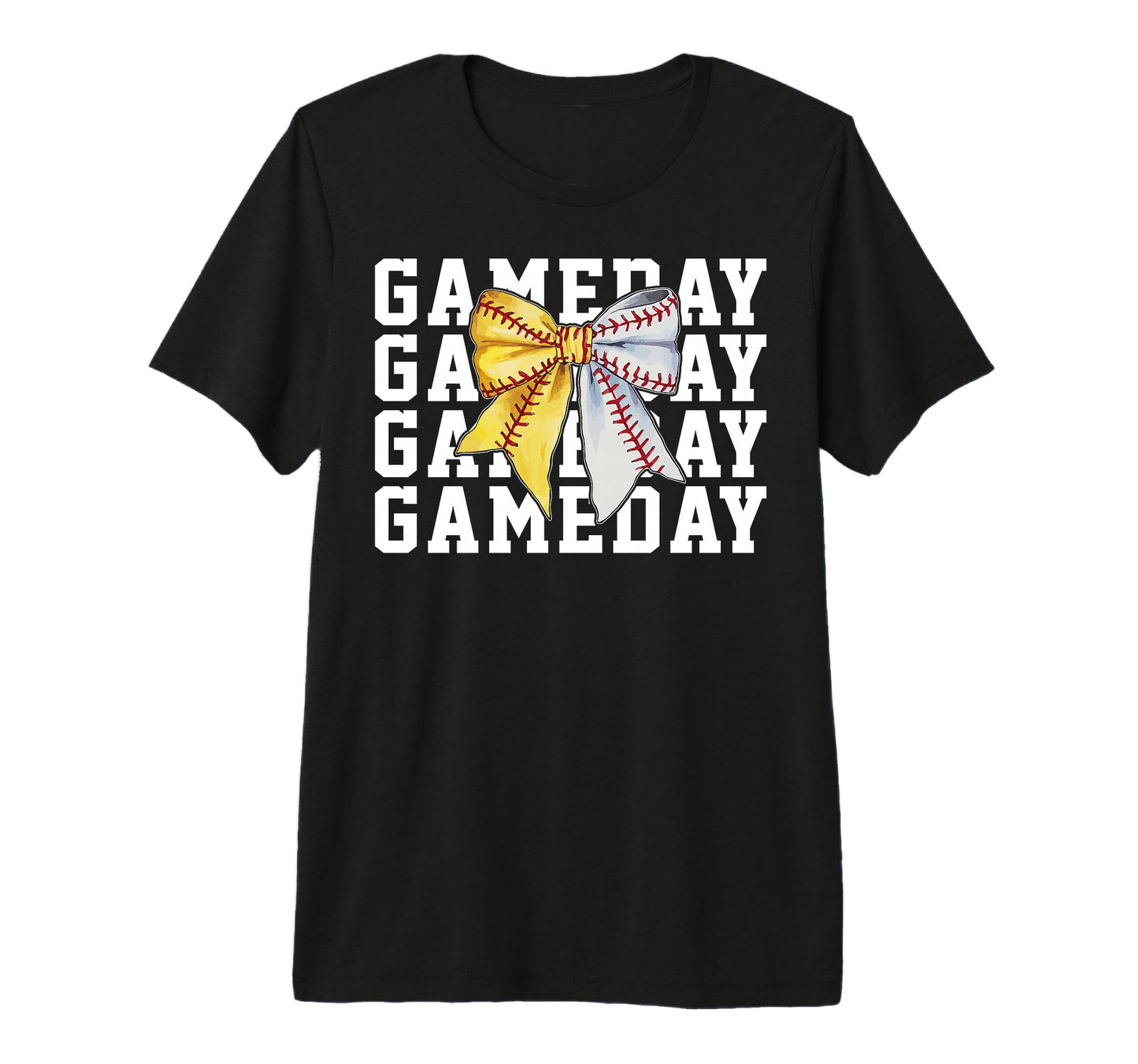 Softball Baseball Lover Coquette Bow T-Shirt - Casual Everyday Wear Unisex - T-Shirt, Sweatshirt, Hoodie