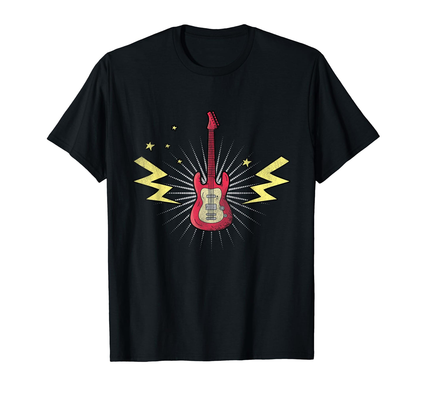 Distressed Guitarist Guitar T-Shirt - Minimalist Print for Adults - T-Shirt, Sweatshirt, Hoodie