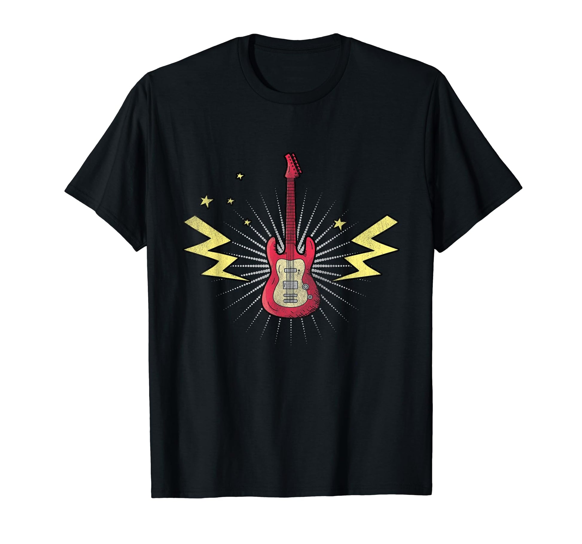 Distressed Guitarist Guitar T-Shirt - Minimalist Print for Adults - T-Shirt, Sweatshirt, Hoodie