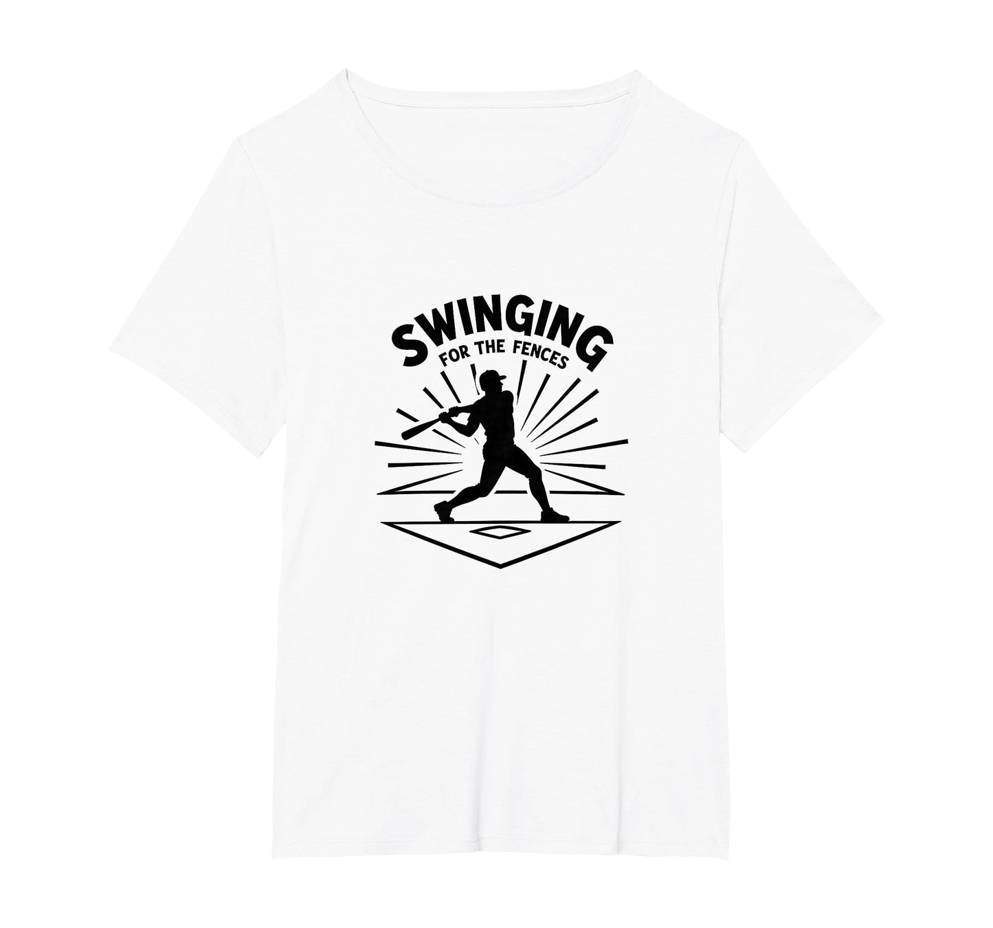 Baseball Swinging Fences Home Run T-Shirt - Trendy Graphic Men Women - T-Shirt, Sweatshirt, Hoodie
