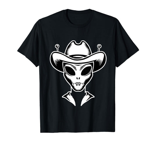 Alien Alien Cowboy Hat T-Shirt - Custom Art Print for Adults - T-Shirt, Sweatshirt, Hoodie