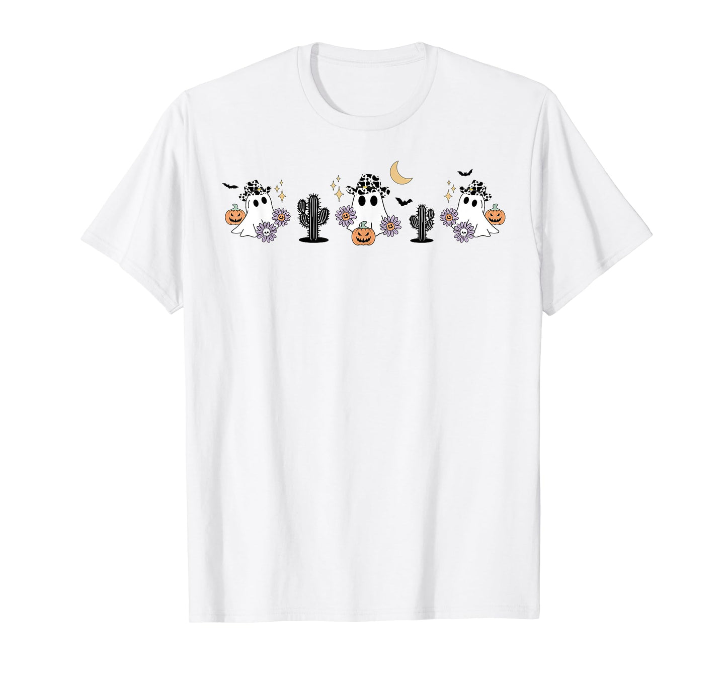 Funny Halloween Ghost Cow Lover T-Shirt - Casual Everyday Wear Men Women - T-Shirt, Sweatshirt, Hoodie