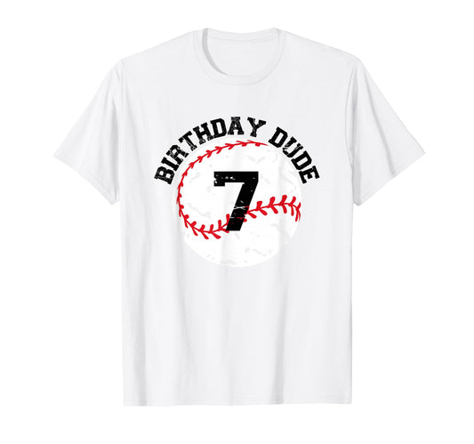 7 Year Old 7Th Birthday Dude T-Shirt - Streetwear Style for Adults - T-Shirt, Sweatshirt, Hoodie