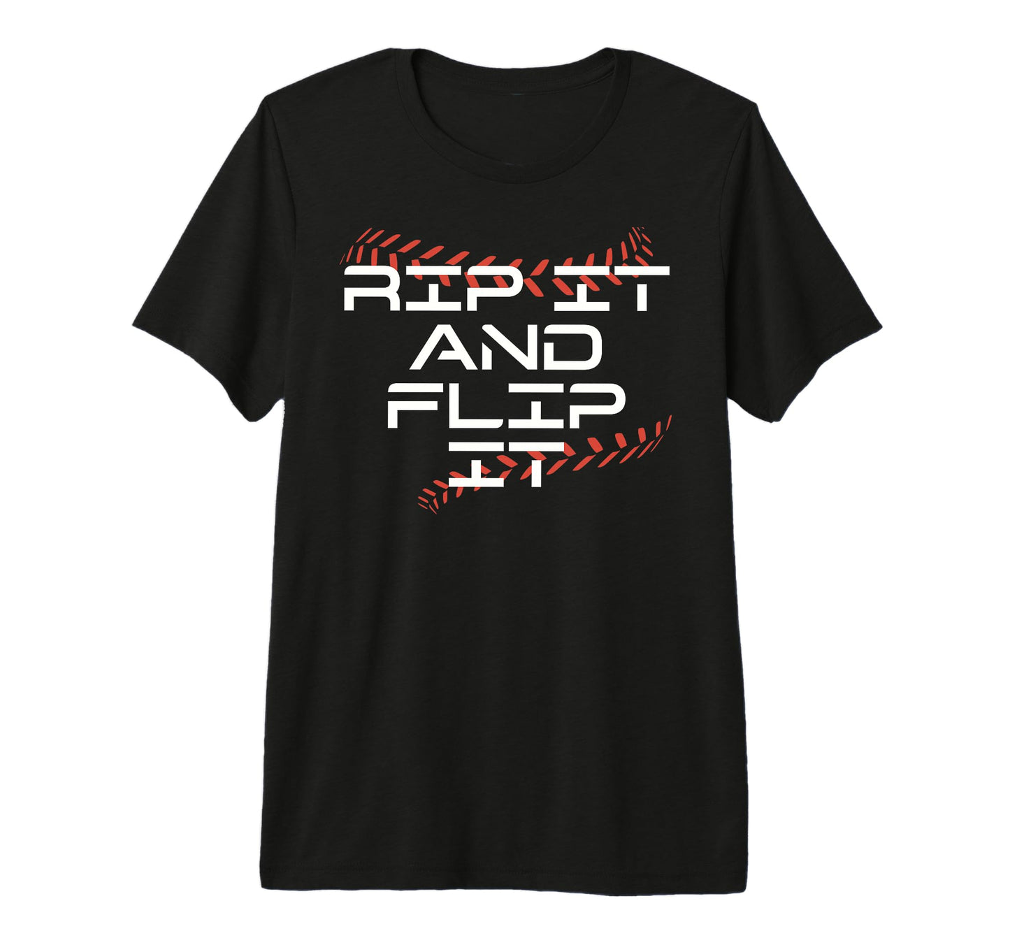 Funny Baseball Home Run Rip It And Flip T-Shirt - Aesthetic Graphic Unisex - T-Shirt, Sweatshirt, Hoodie