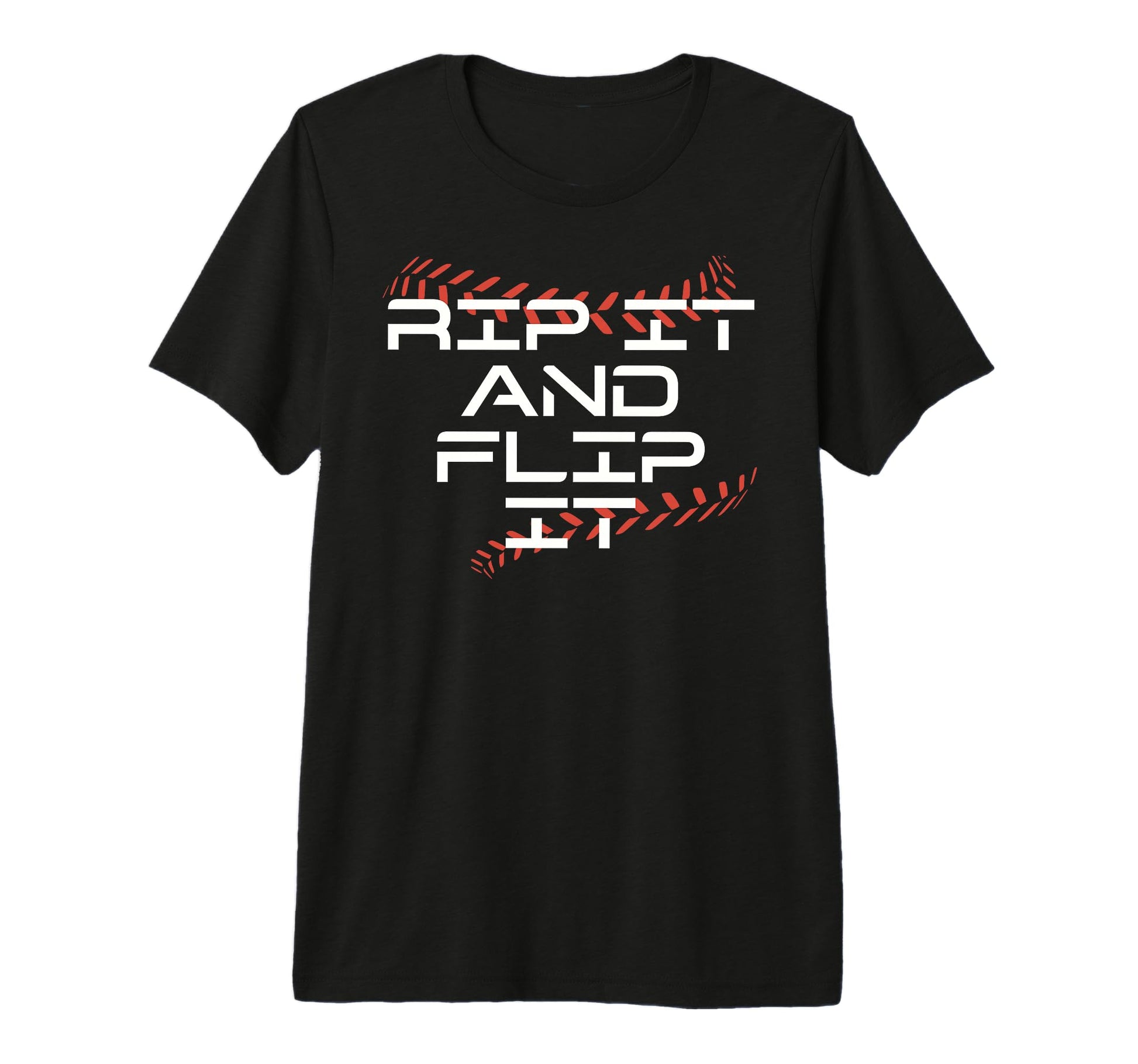 Funny Baseball Home Run Rip It And Flip T-Shirt - Aesthetic Graphic Unisex - T-Shirt, Sweatshirt, Hoodie