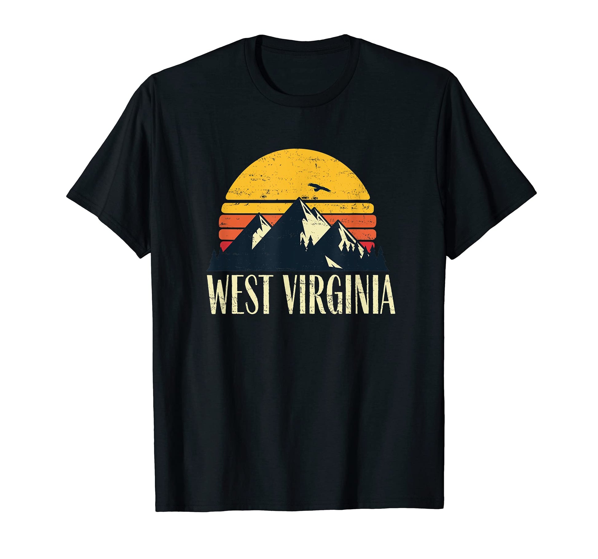 West Virginia State Mountain Sunset T-Shirt - Unique Graphic for Adults - T-Shirt, Sweatshirt, Hoodie