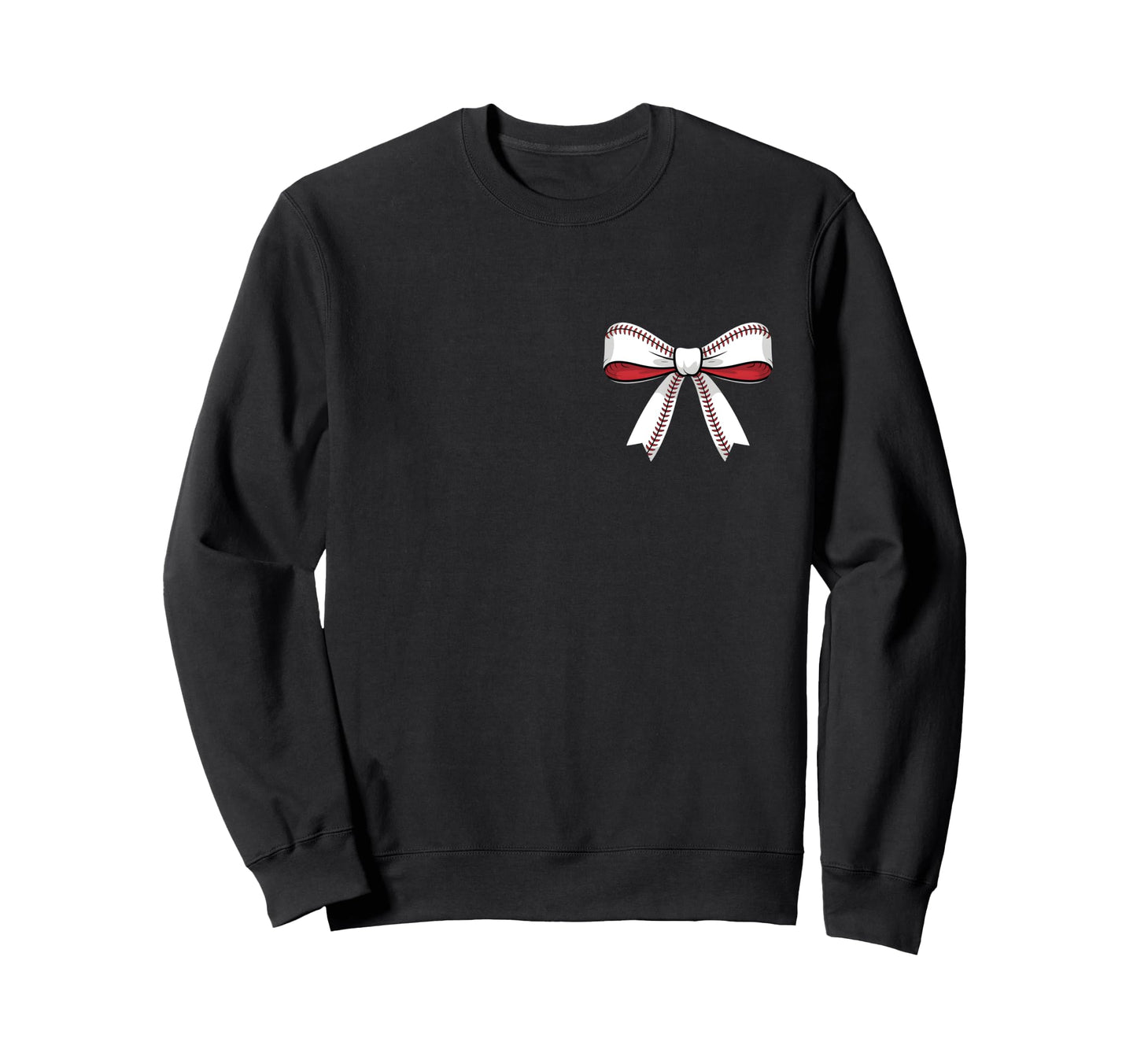 Baseball Bow Baseball Mom Mama Sweatshirt - Minimalist Print Men Women - T-Shirt, Sweatshirt, Hoodie