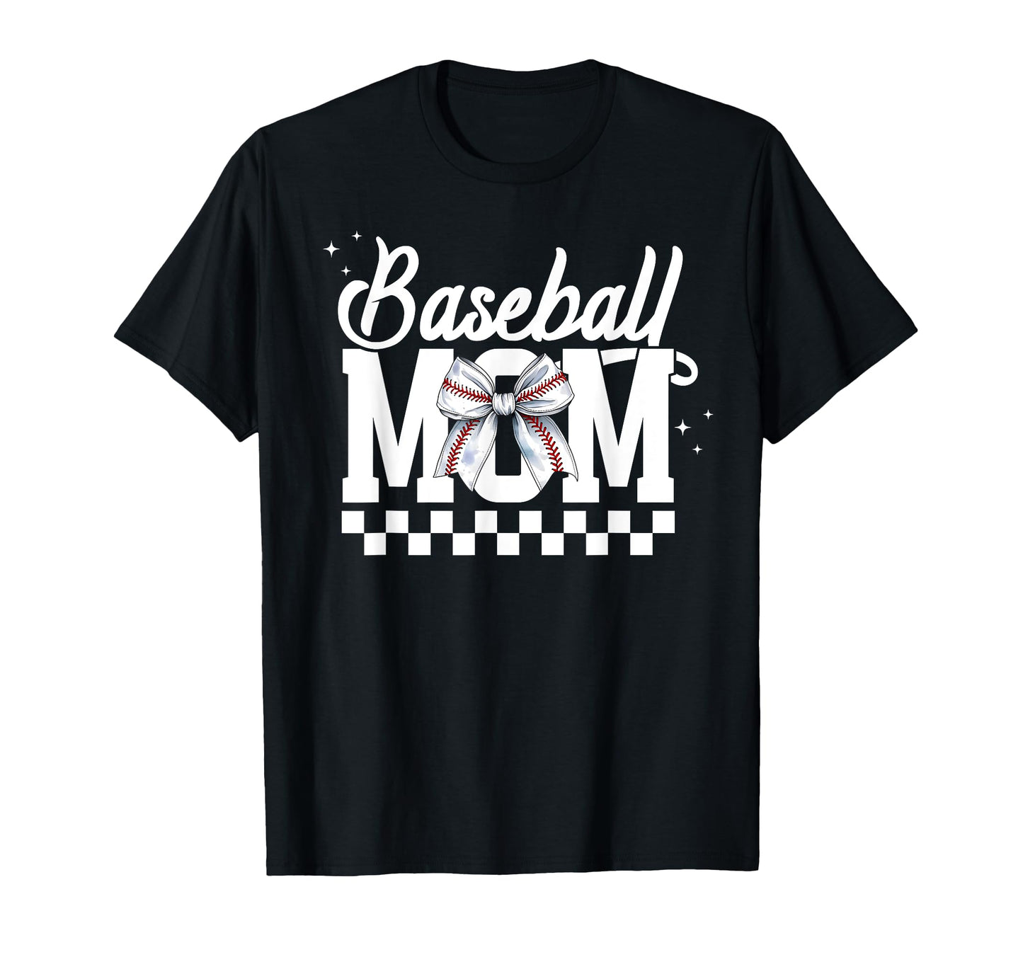 Baseball Mom Bow Softball T-Shirt - Aesthetic Graphic for Adults - T-Shirt, Sweatshirt, Hoodie