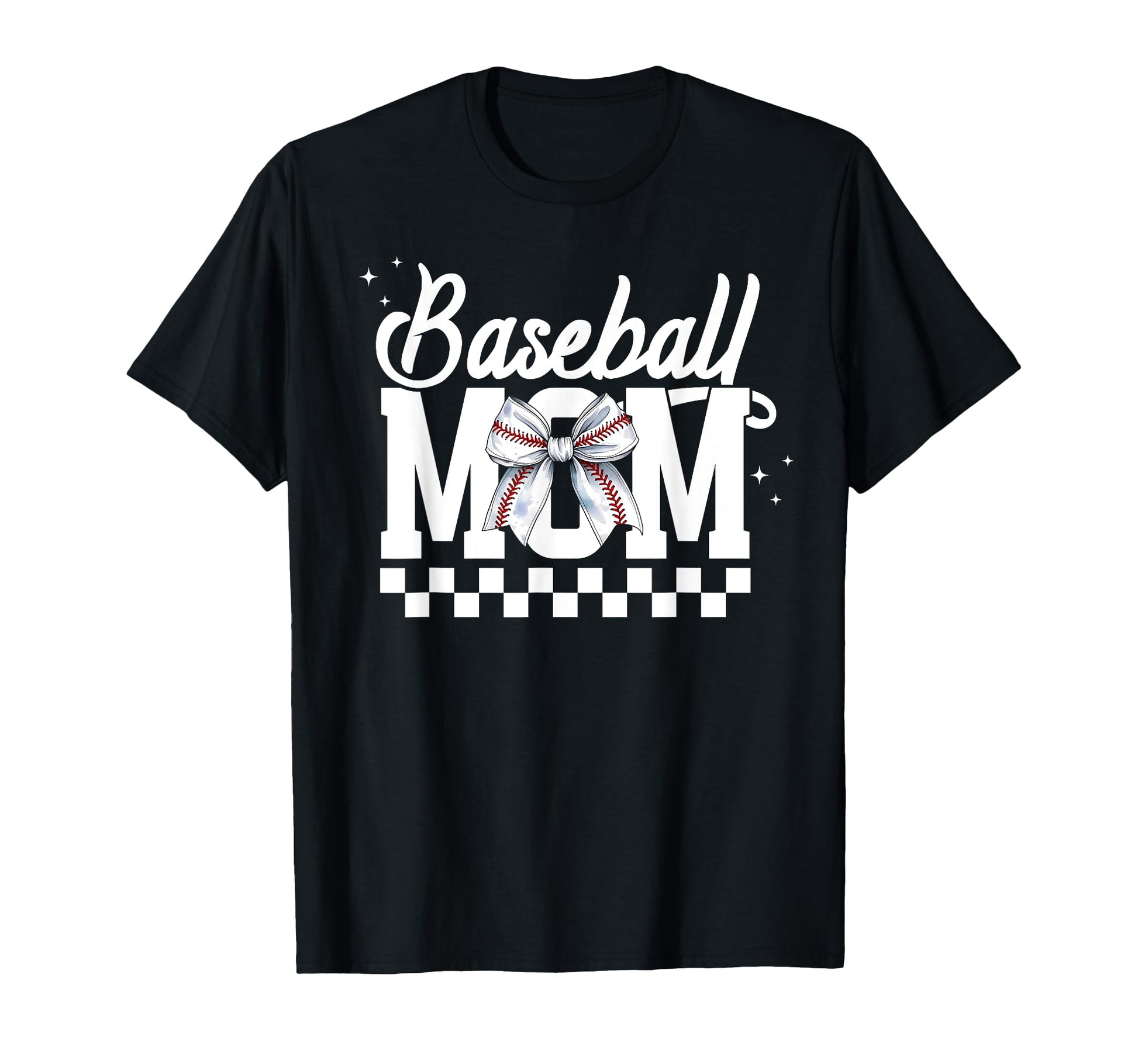 Baseball Mom Bow Softball T-Shirt - Aesthetic Graphic for Adults - T-Shirt, Sweatshirt, Hoodie