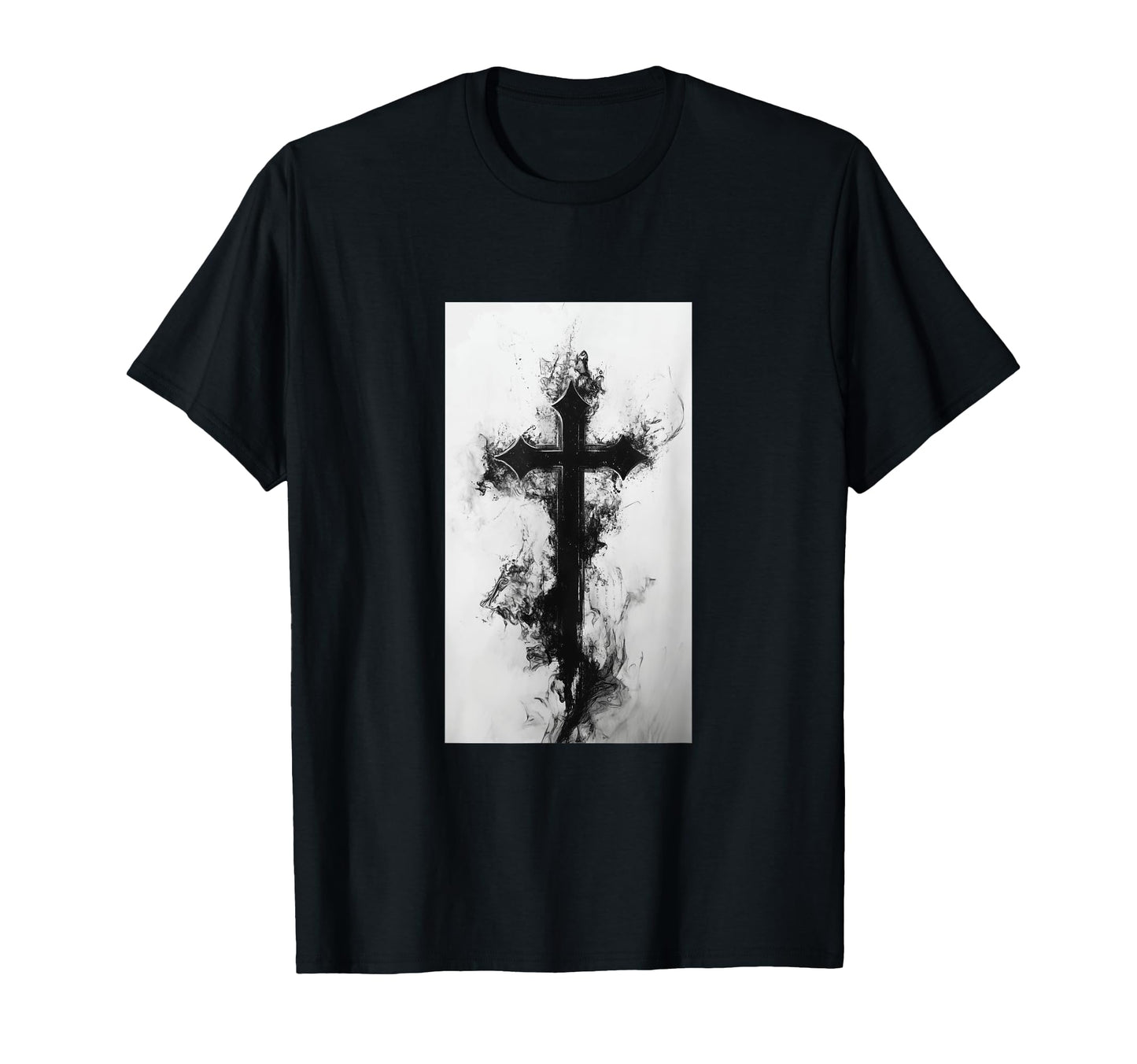 Gothic Cross Grunge Aesthetic Y2K T-Shirt - Custom Art Print for Adults - T-Shirt, Sweatshirt, Hoodie
