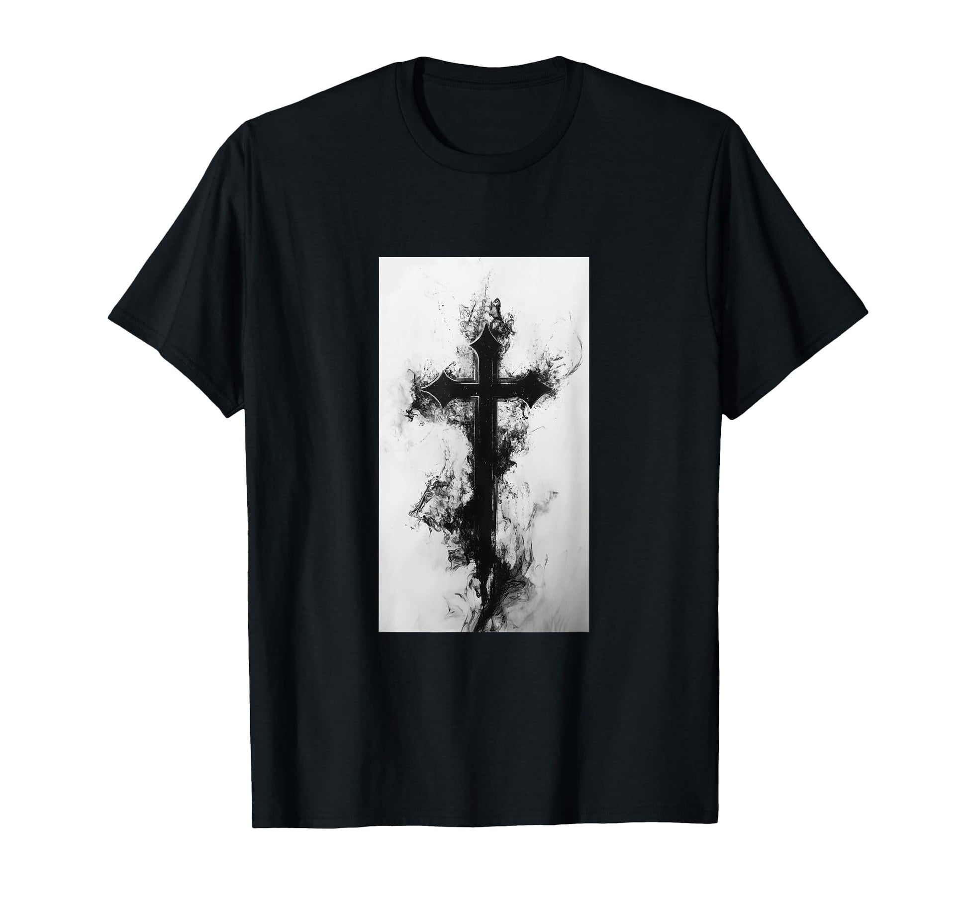Gothic Cross Grunge Aesthetic Y2K T-Shirt - Custom Art Print for Adults - T-Shirt, Sweatshirt, Hoodie