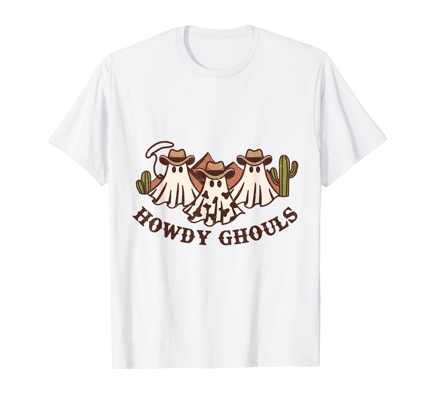 Howdy Ghouls Western Halloween Cowboy T-Shirt - Unique Graphic Men Women - T-Shirt, Sweatshirt, Hoodie