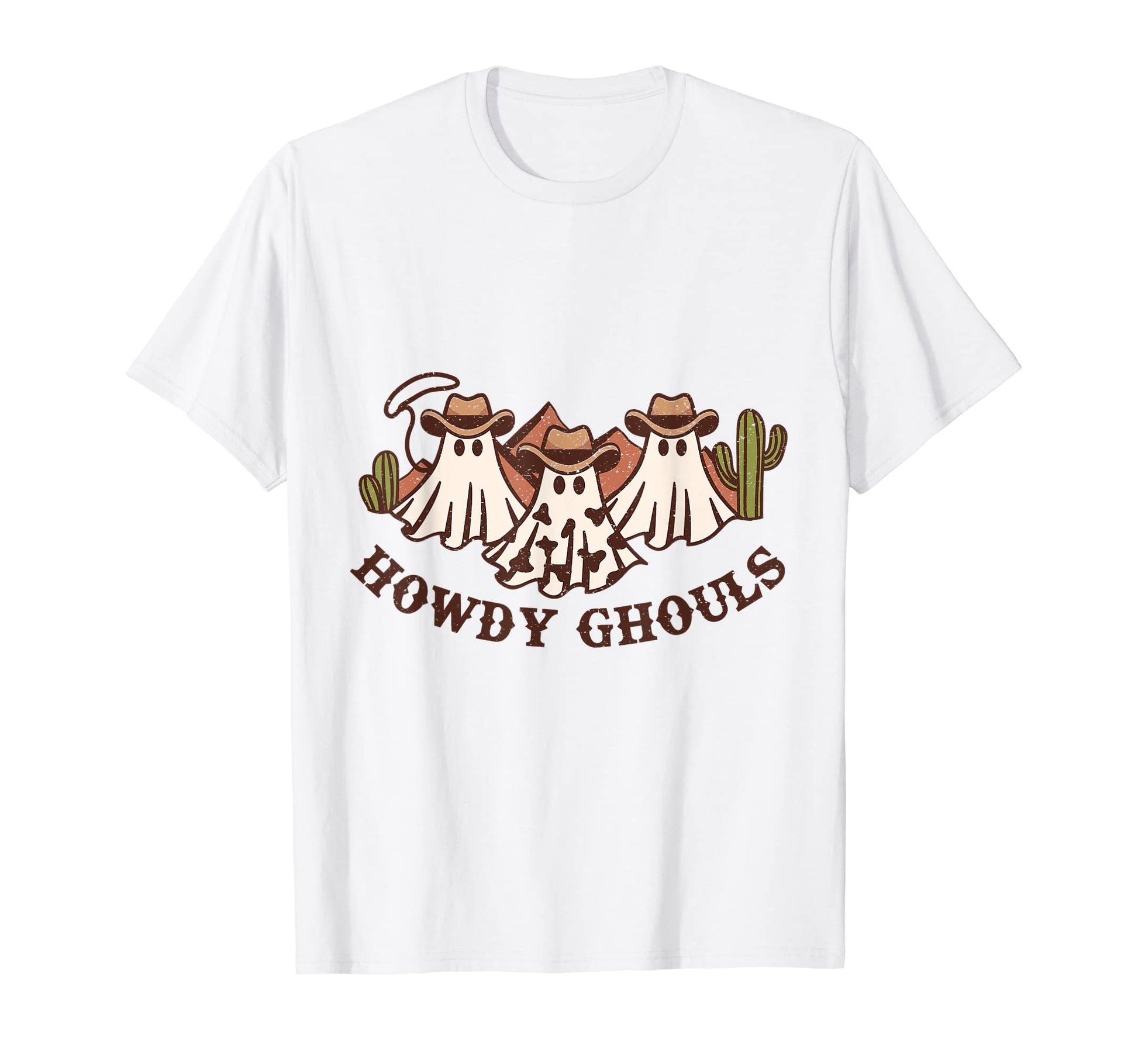 Howdy Ghouls Western Halloween Cowboy T-Shirt - Unique Graphic Men Women - T-Shirt, Sweatshirt, Hoodie