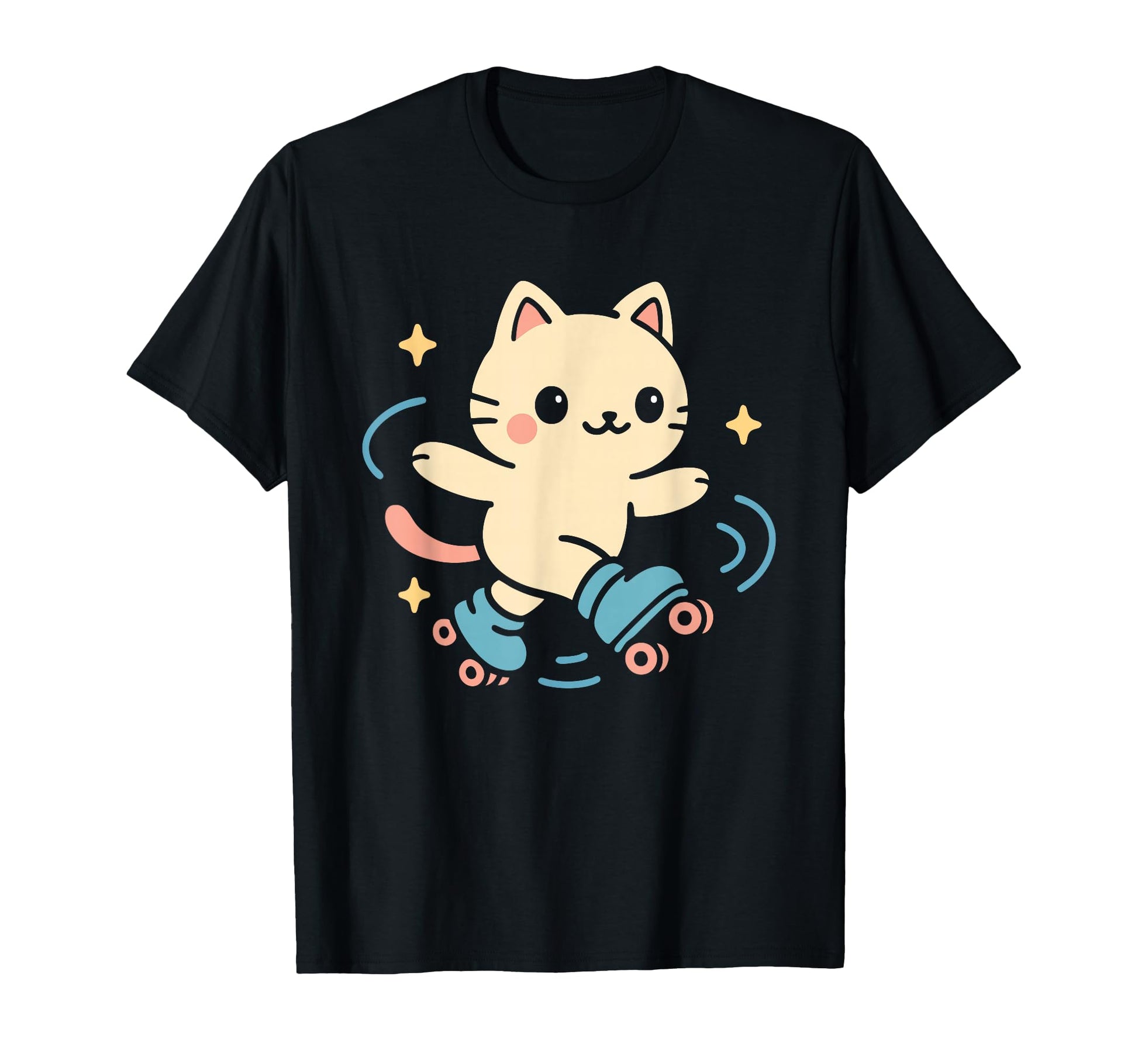 Cat Roller Skating T-Shirt - Fun Novelty Design for Adults - T-Shirt, Sweatshirt, Hoodie