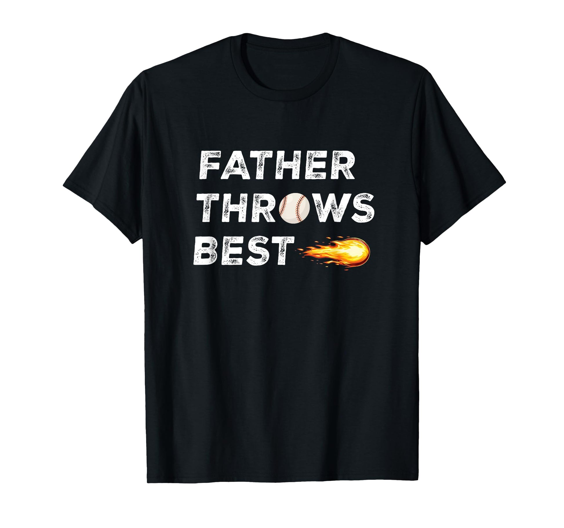 Father Throws Best Baseball Pitch T-Shirt - Graphic Print Unisex - T-Shirt, Sweatshirt, Hoodie