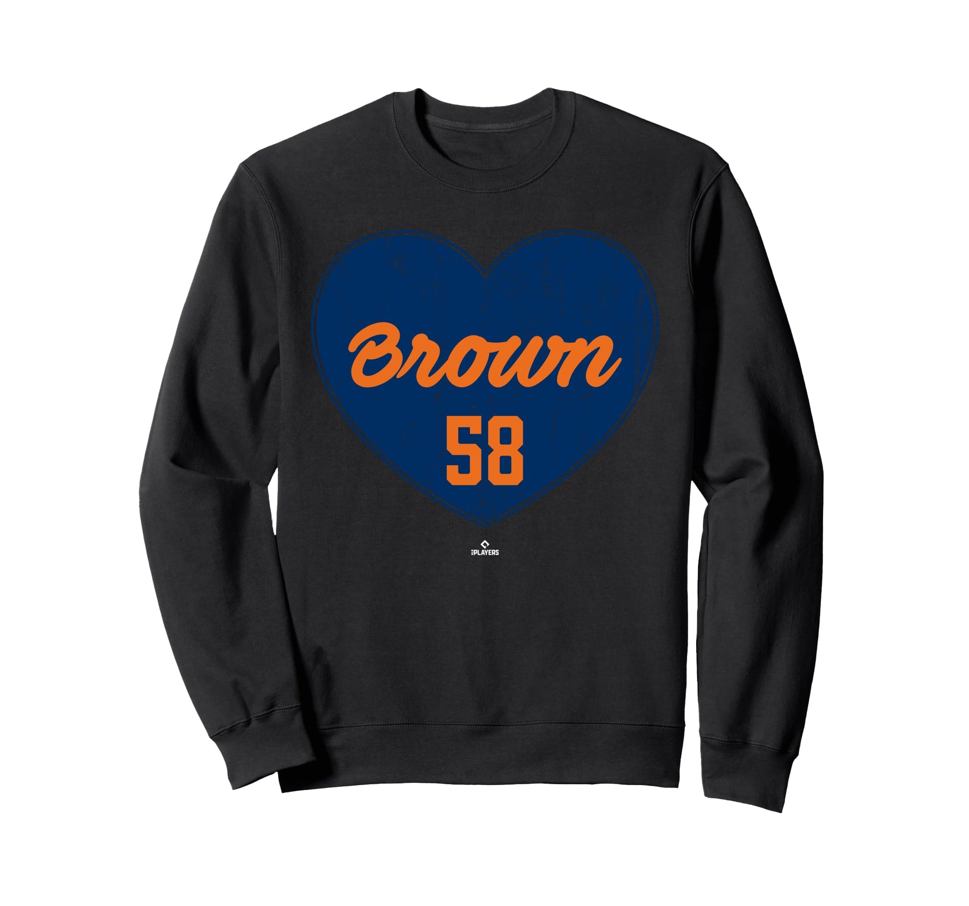 Distressed Heart Hunter Brown Houston Sweatshirt - Unique Graphic Unisex - T-Shirt, Sweatshirt, Hoodie