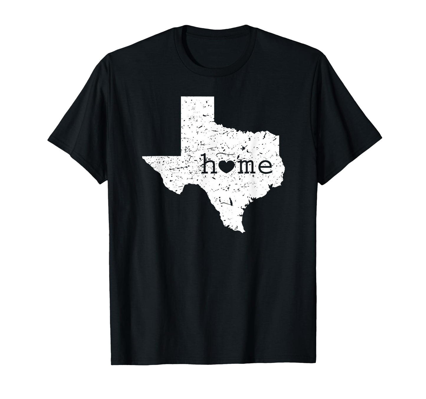 Texas Home Distressed Tx Map Heart T-Shirt - Minimalist Print Unisex - T-Shirt, Sweatshirt, Hoodie