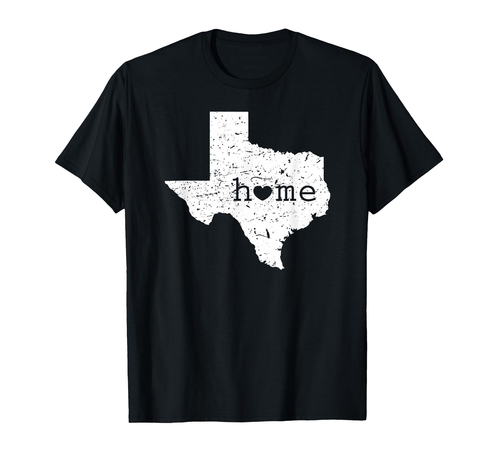 Texas Home Distressed Tx Map Heart T-Shirt - Minimalist Print Unisex - T-Shirt, Sweatshirt, Hoodie