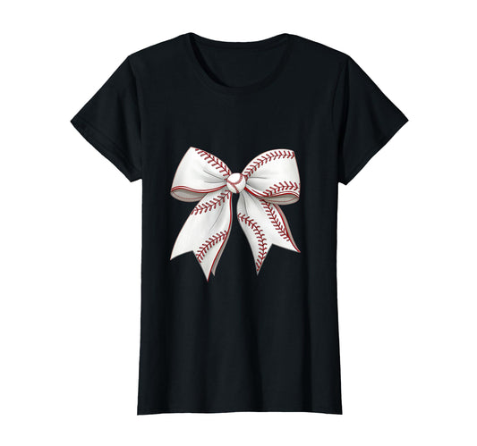 Baseball Coquette Bow Baseball Mom Mama T-Shirt - Novelty Apparel Men Women - T-Shirt, Sweatshirt, Hoodie