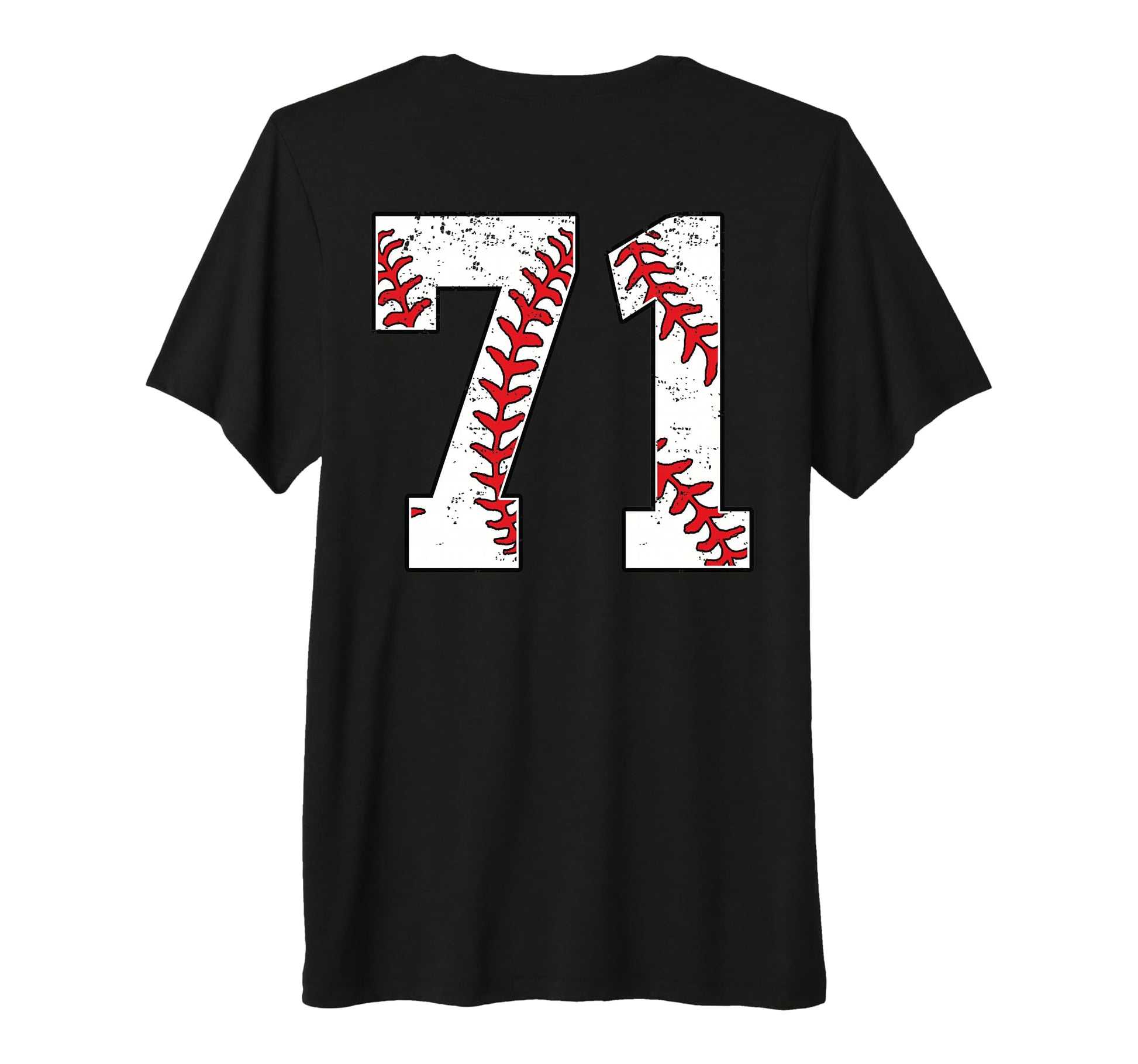 Number 71 Baseball Jersey Number T-Shirt - Casual Everyday Wear for Adults - T-Shirt, Sweatshirt, Hoodie