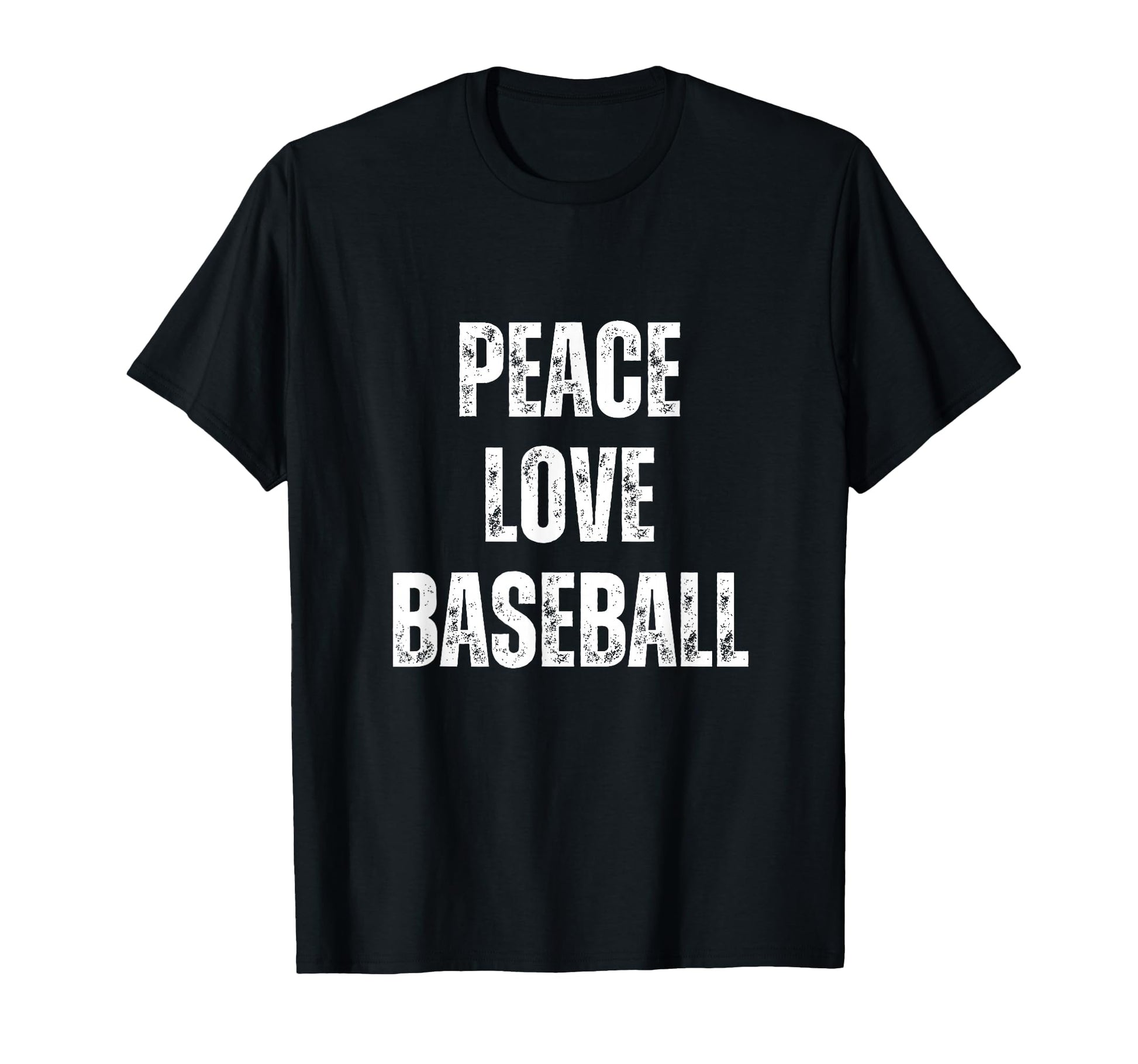 Peace Love And Baseball Funny T-Shirt - Custom Art Print Men Women - T-Shirt, Sweatshirt, Hoodie