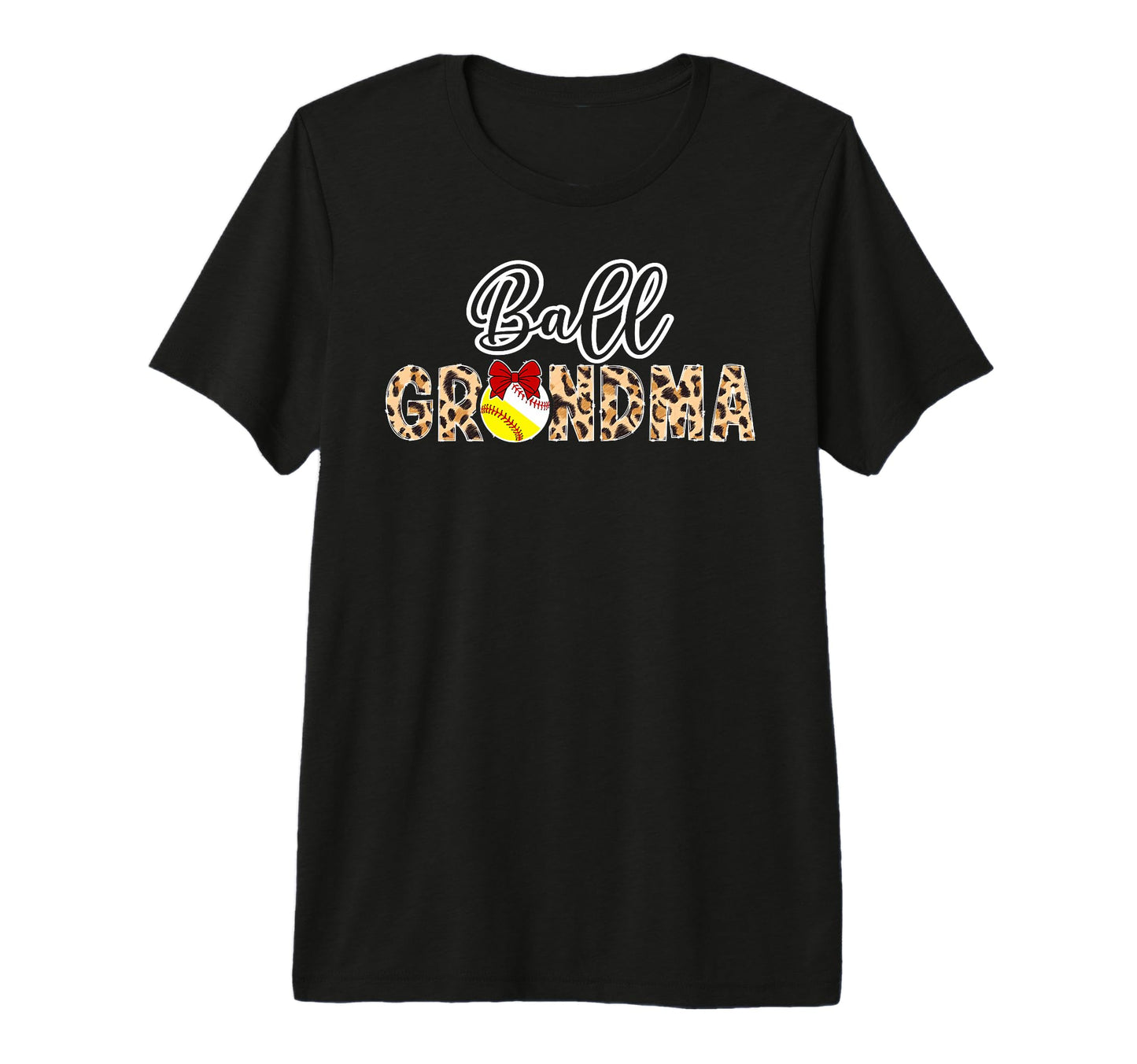 Ball Grandma Leopard Softball Baseball T-Shirt - Novelty Apparel Men Women - T-Shirt, Sweatshirt, Hoodie