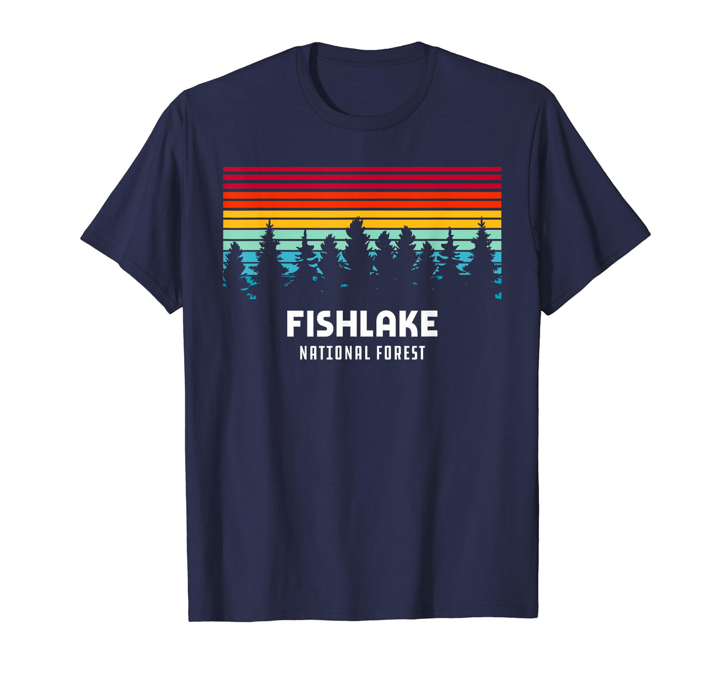 Fishlake National Forest Utah Stripes T-Shirt - Custom Art Print Unisex - T-Shirt, Sweatshirt, Hoodie