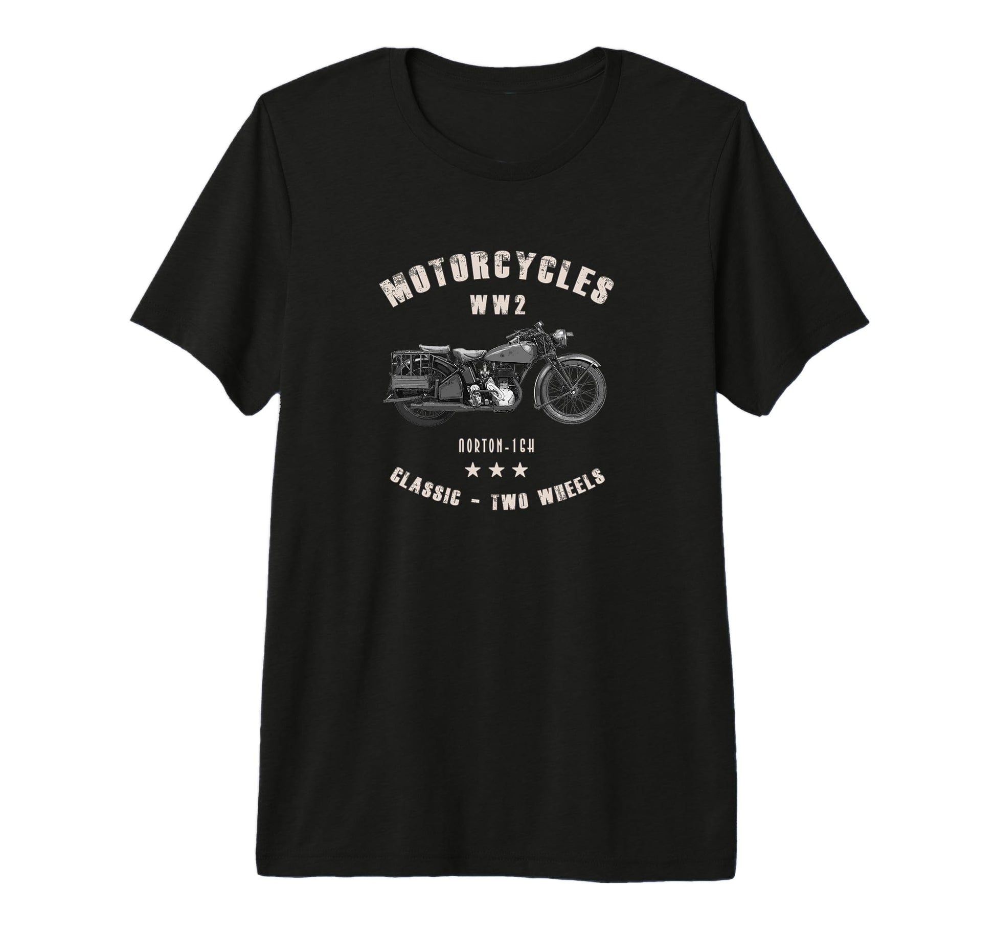Norton 16H Motorcycle Ww2 Tri Blend T-Shirt - Custom Art Print Unisex - T-Shirt, Sweatshirt, Hoodie