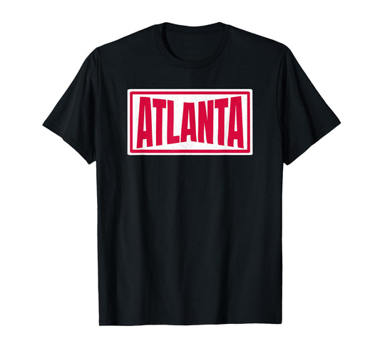 Atlanta Georgia Red White Striped T-Shirt - Casual Everyday Wear Unisex - T-Shirt, Sweatshirt, Hoodie