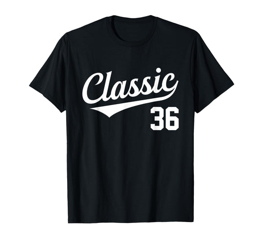 Baseball Jersey Birthday Age 36 T-Shirt - Streetwear Style Unisex - T-Shirt, Sweatshirt, Hoodie