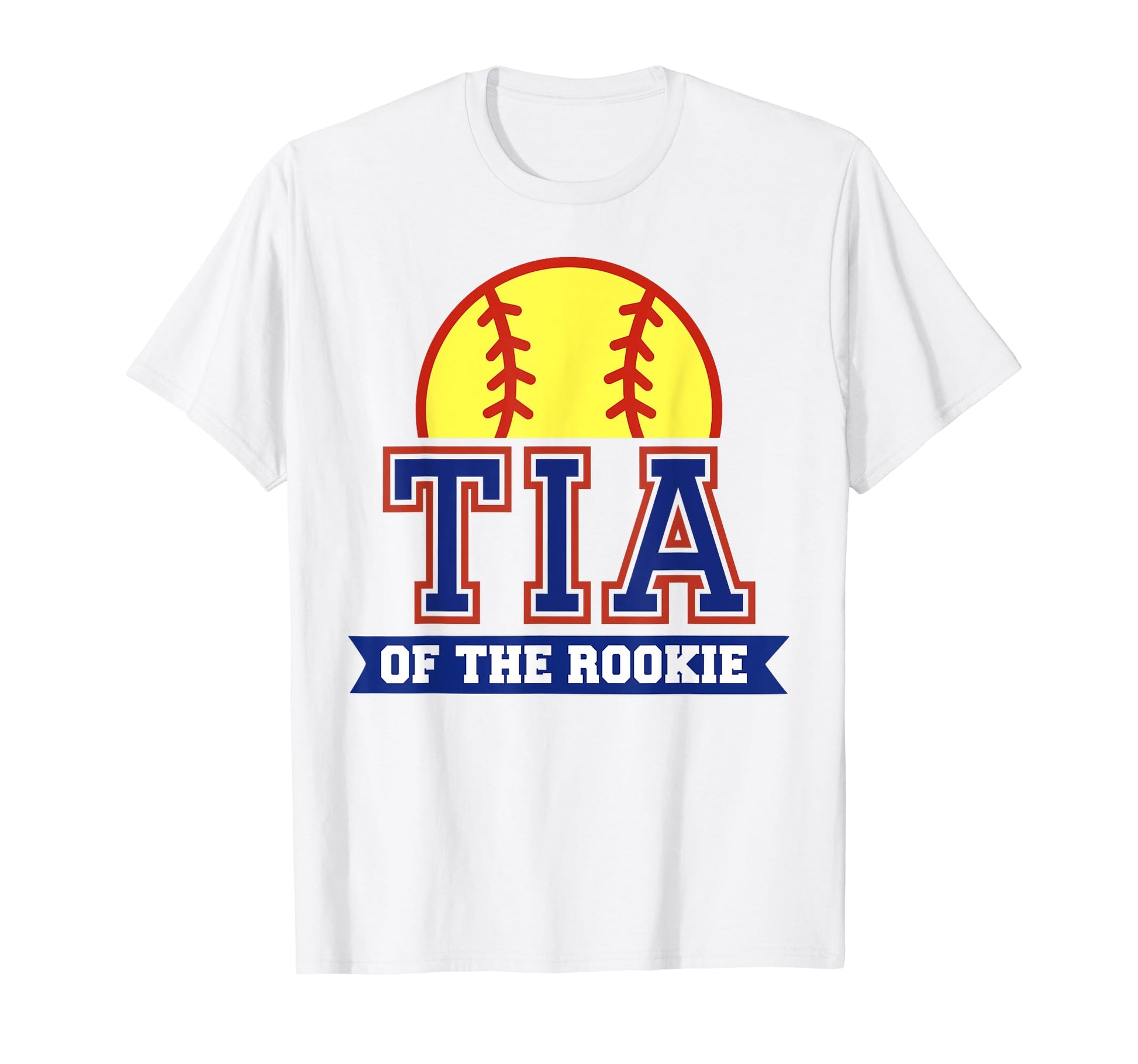 Tia Rookie 1St Birthday Softball Theme T-Shirt - Minimalist Print Unisex - T-Shirt, Sweatshirt, Hoodie